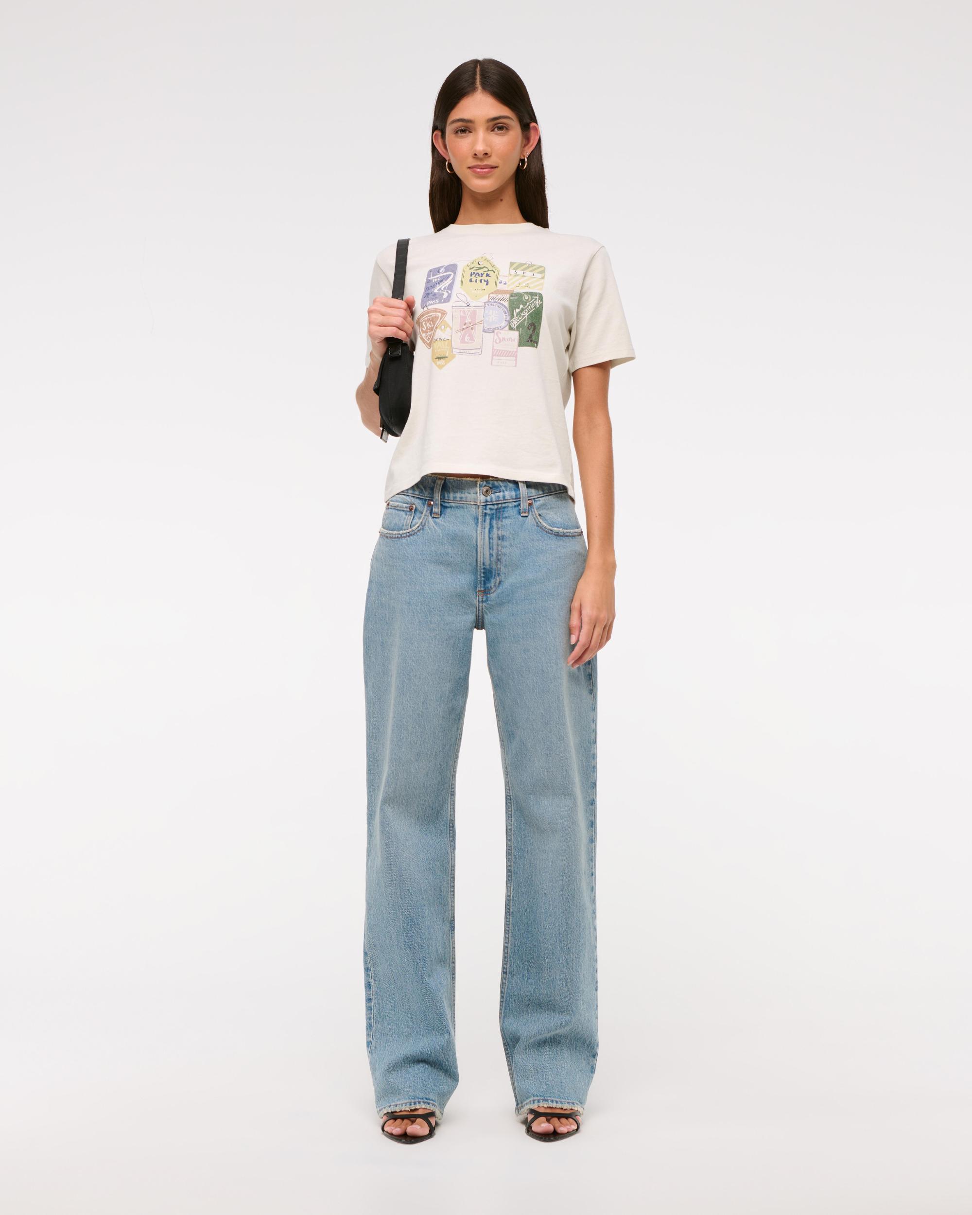 Short-Sleeve Ski Tag Graphic Relaxed Tee Product Image