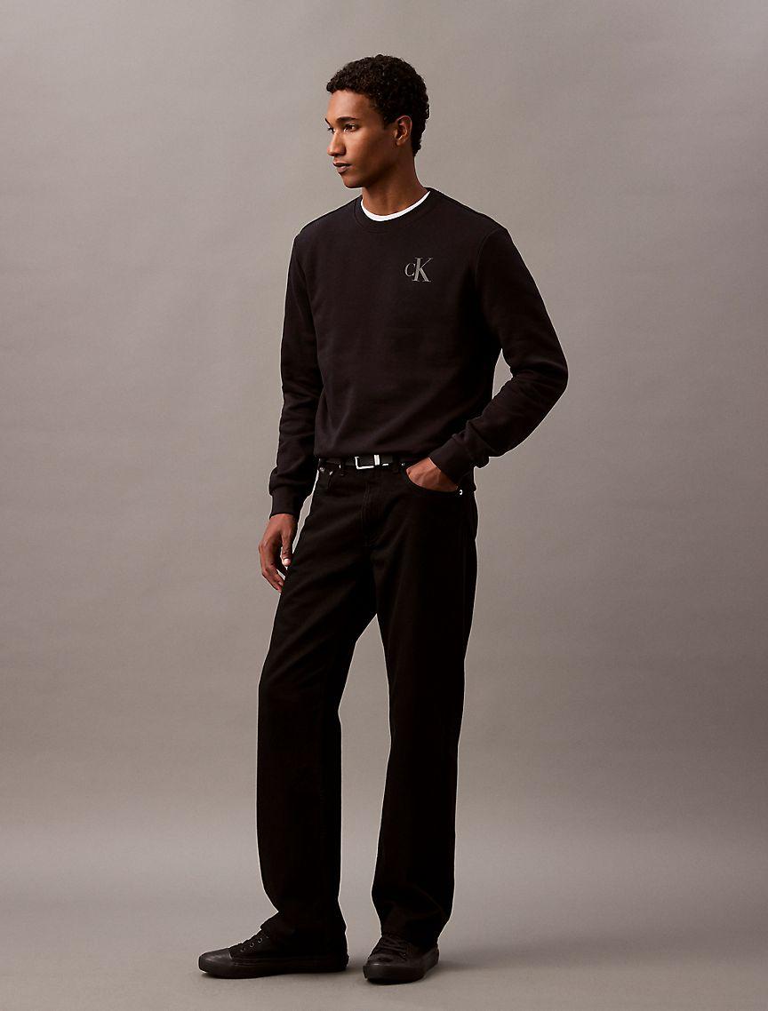 Monogram Logo Crewneck Fleece Sweatshirt Product Image