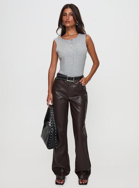 Nolene Low Rise Pants Chocolate Product Image