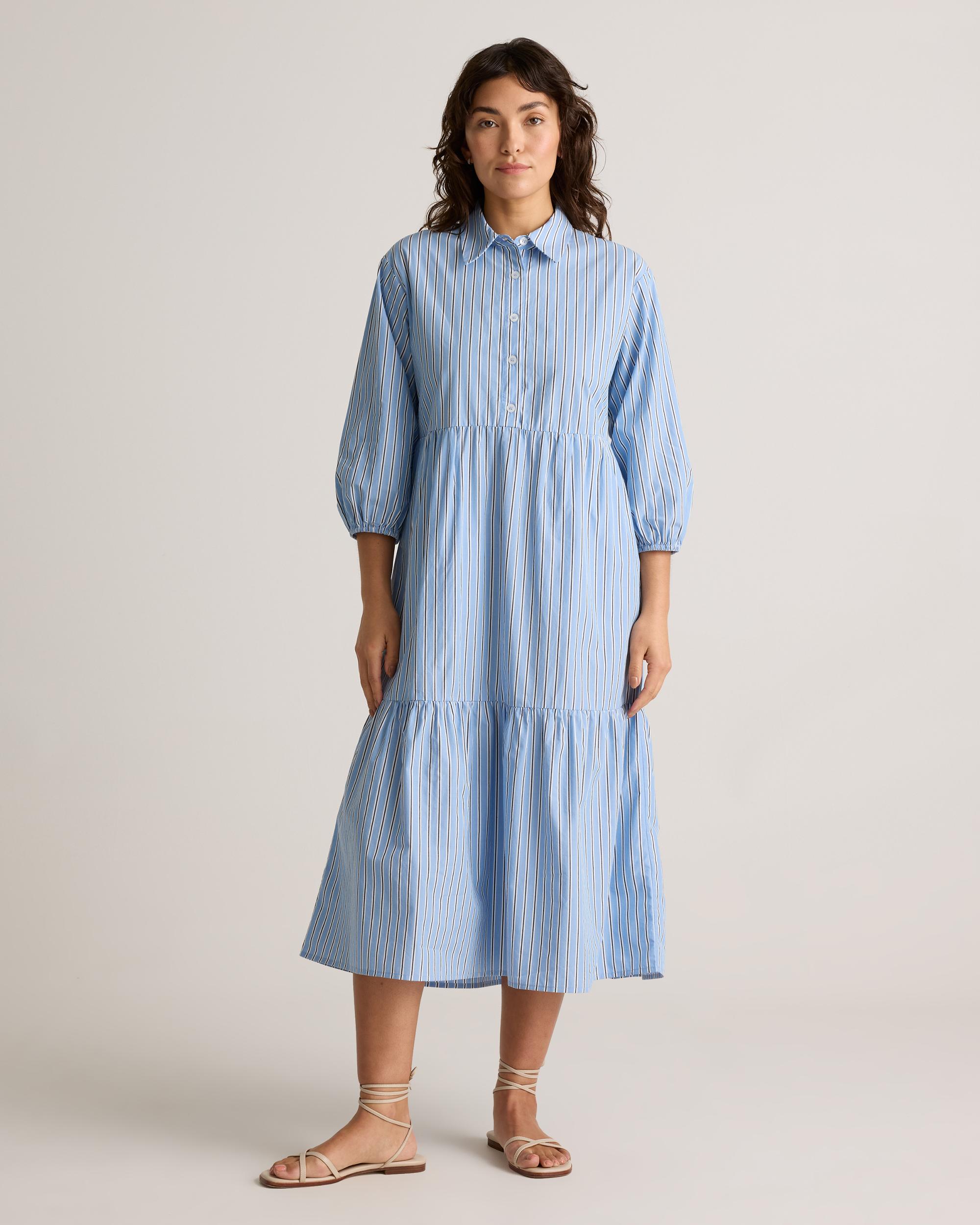 Quince | Women's Poplin Midi Tunic Dress Organic Cotton Product Image