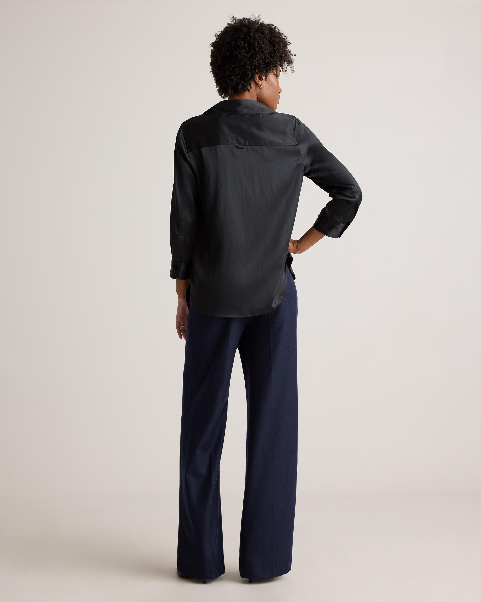 Quince | Women's Three-Quarter Sleeve Shirt Size XS, Mulberry Silk Product Image
