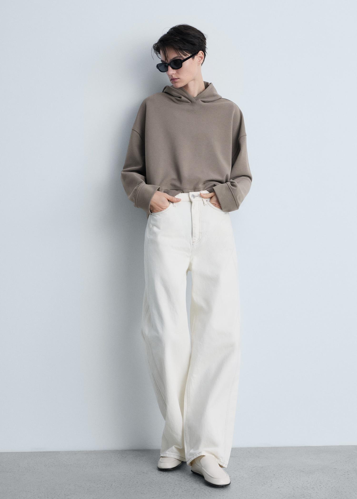 Oversized hoodie - Women | MANGO USA Product Image