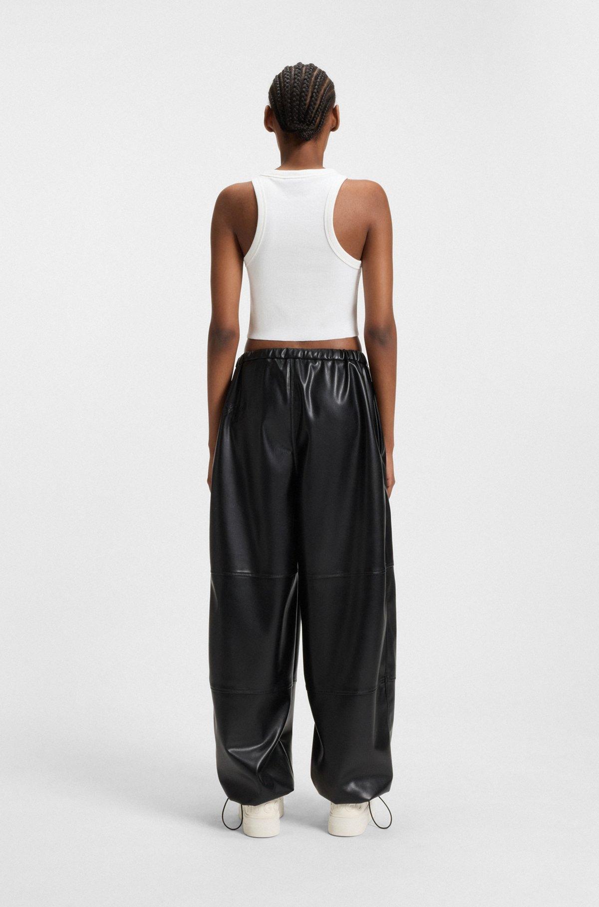 Logo-badge tank top in stretch cotton Product Image