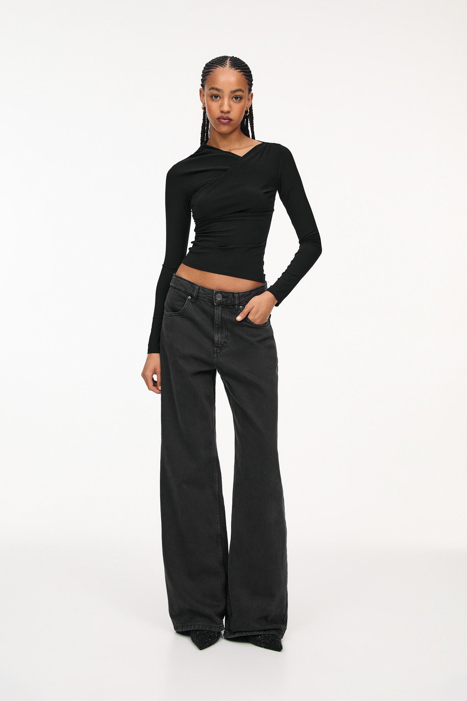 Crossover neckline top Product Image