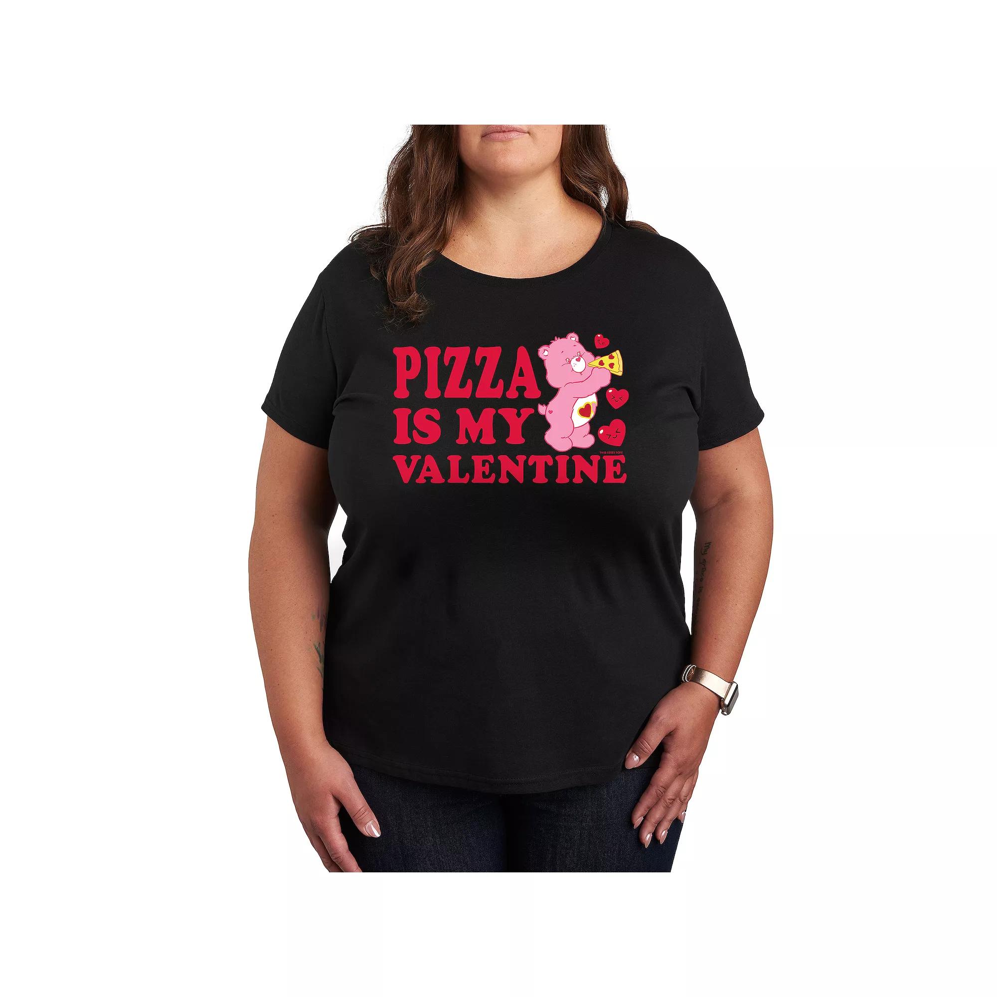 Plus Care Bears Pizza Is My Valentine Graphic Tee, Women's,  Product Image
