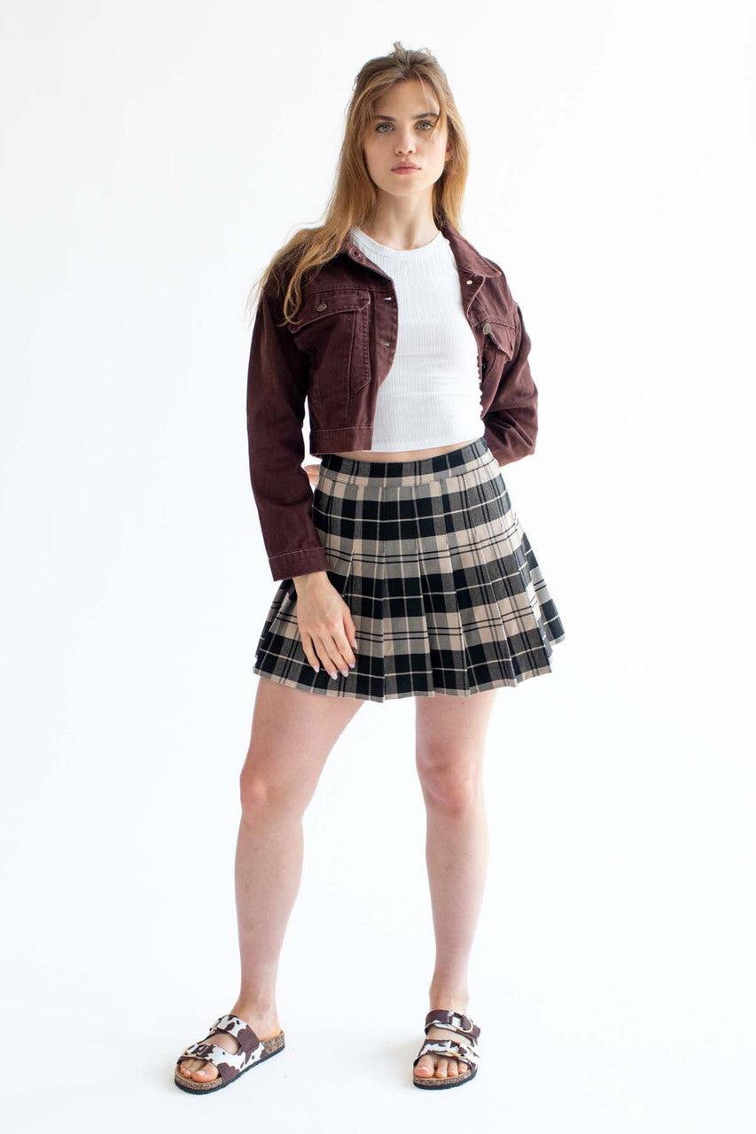 Brown Skimmer Denim Jacket Product Image