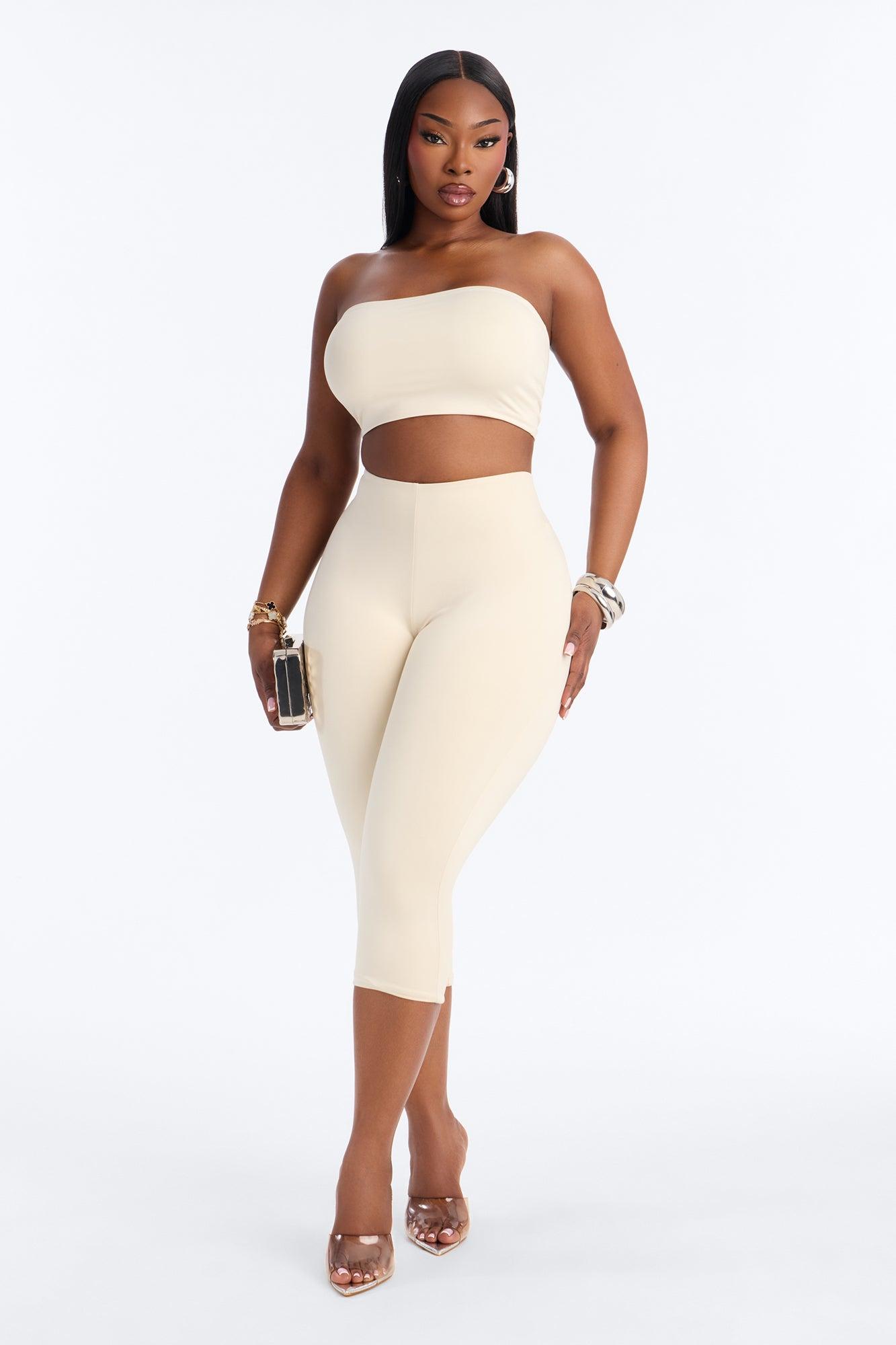 Contour Double Lined Strapless Bandeau Top - Bone Female Product Image