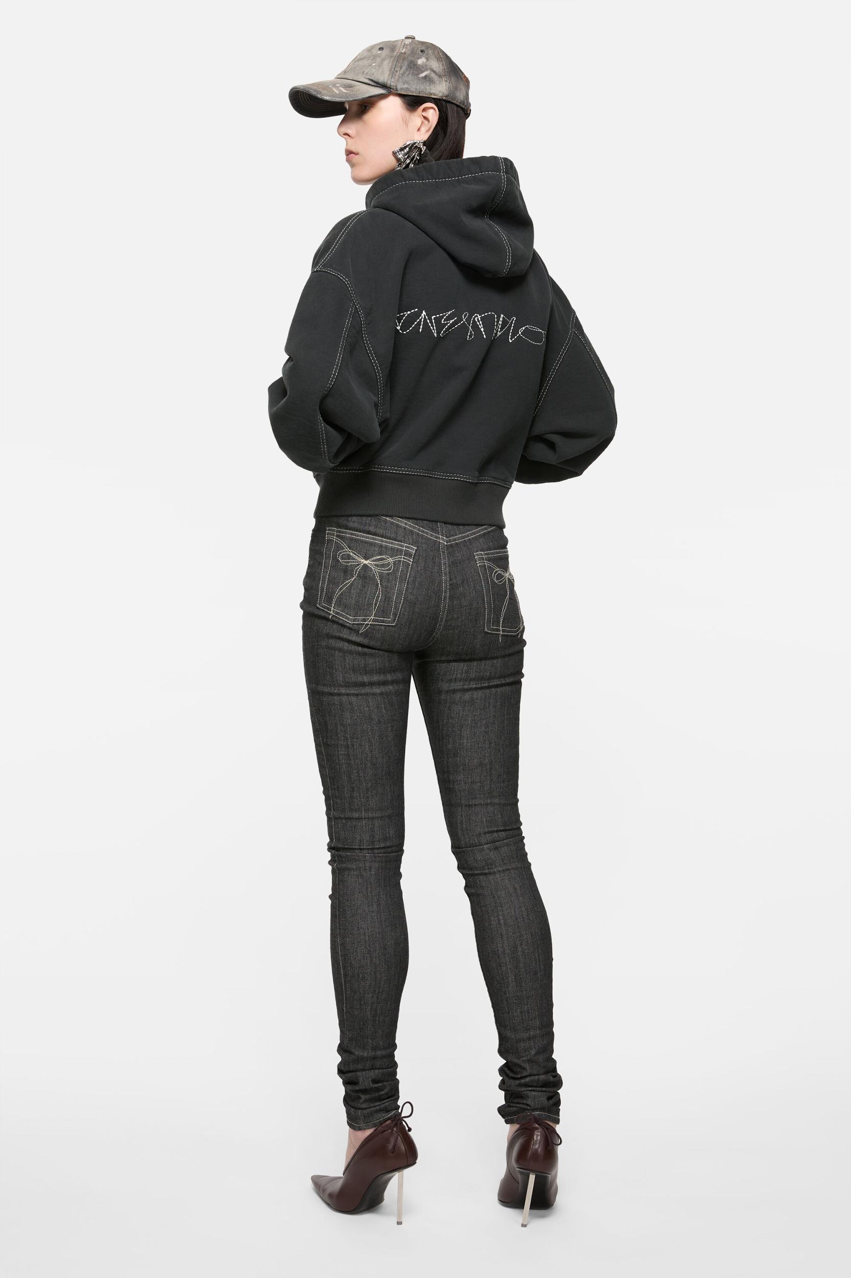 Hooded zip-up sweater Product Image