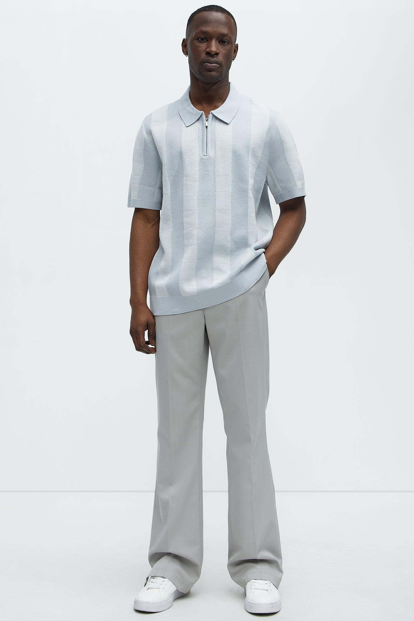 Sloane Knitted Sweater Polo - Grey/combo Product Image