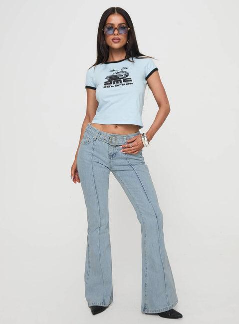 Echovalley Low Rise Jeans Light Wash Product Image
