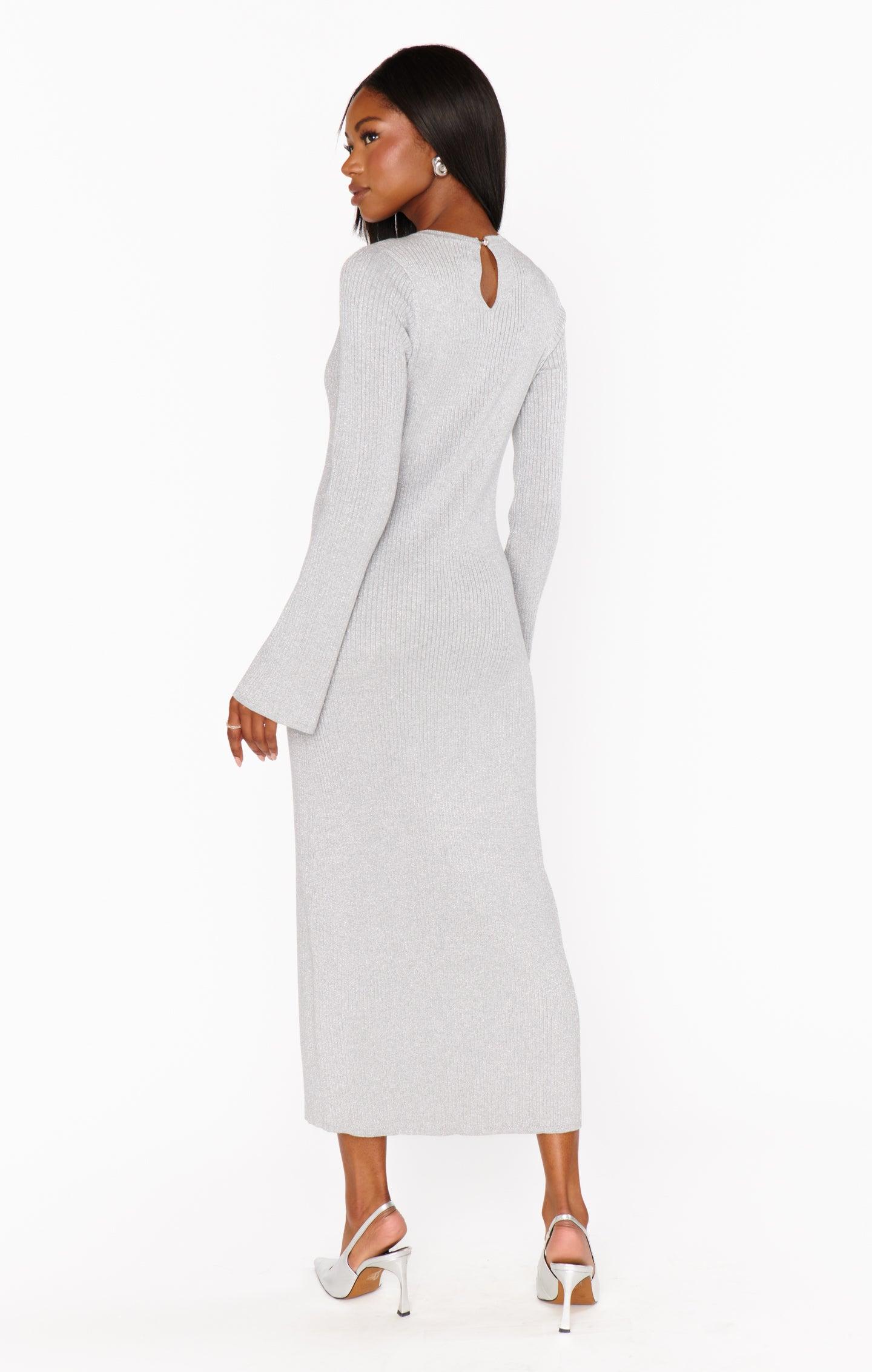 City Dress ~ Silver Shimmer Knit Product Image