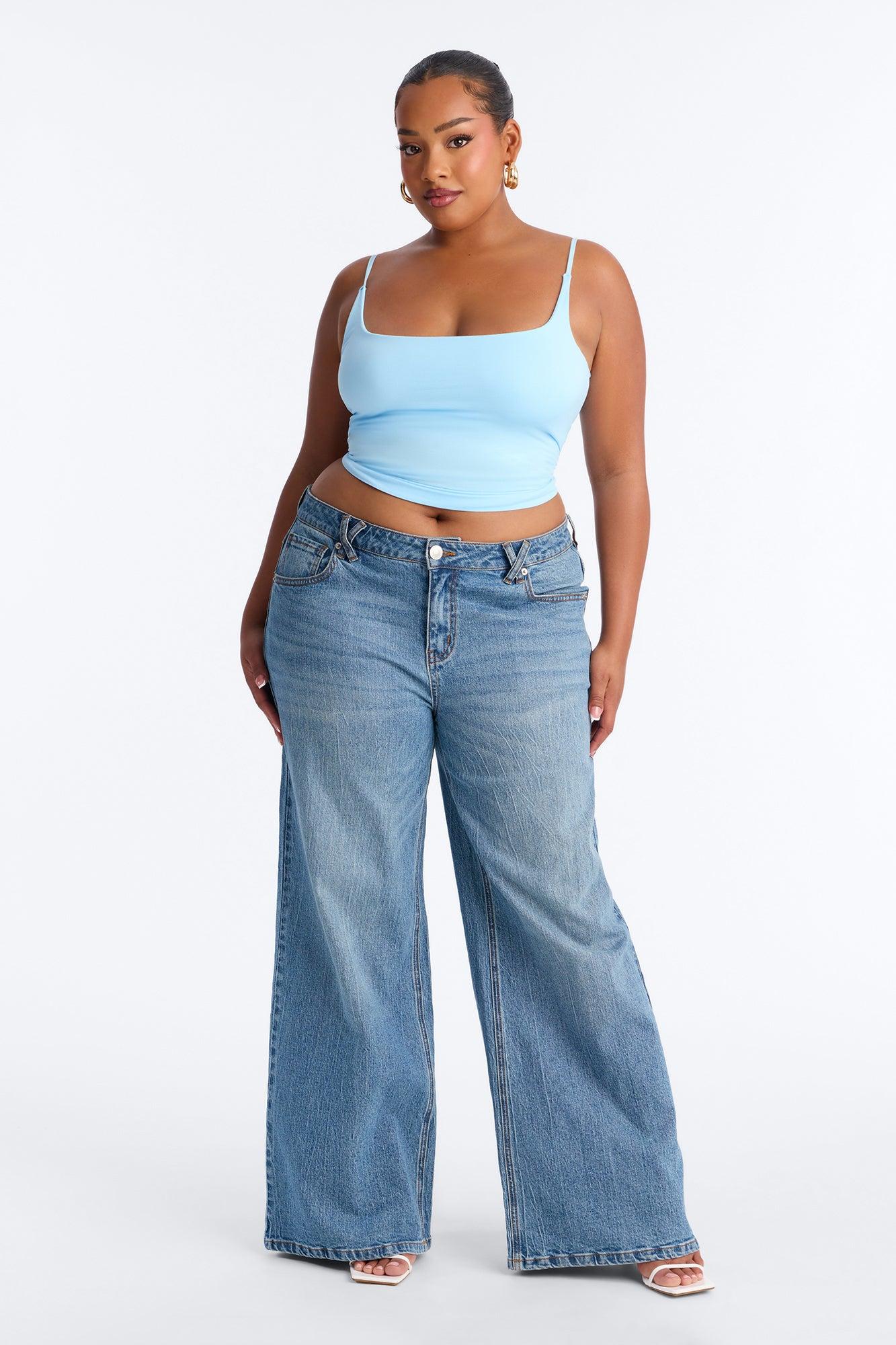 Katrina Scoop Neck Cami Top - Blue Female Product Image