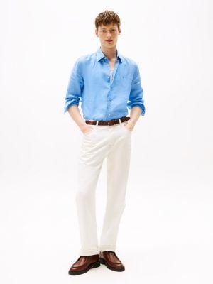 Regular Fit Pigment-Dyed Linen Shirt Product Image