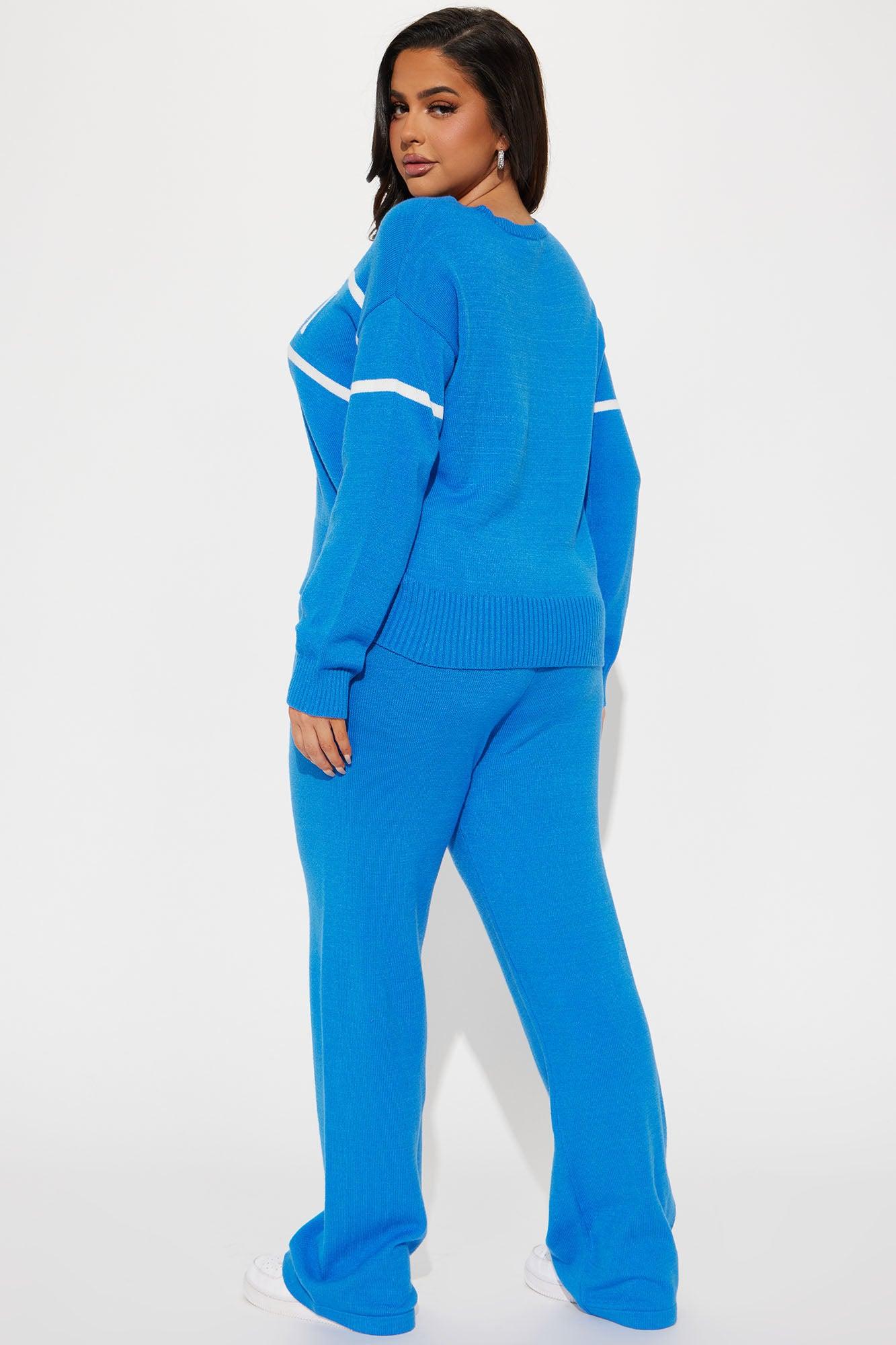 Snow Bunny Sweater Pant Set - Royal Female Product Image