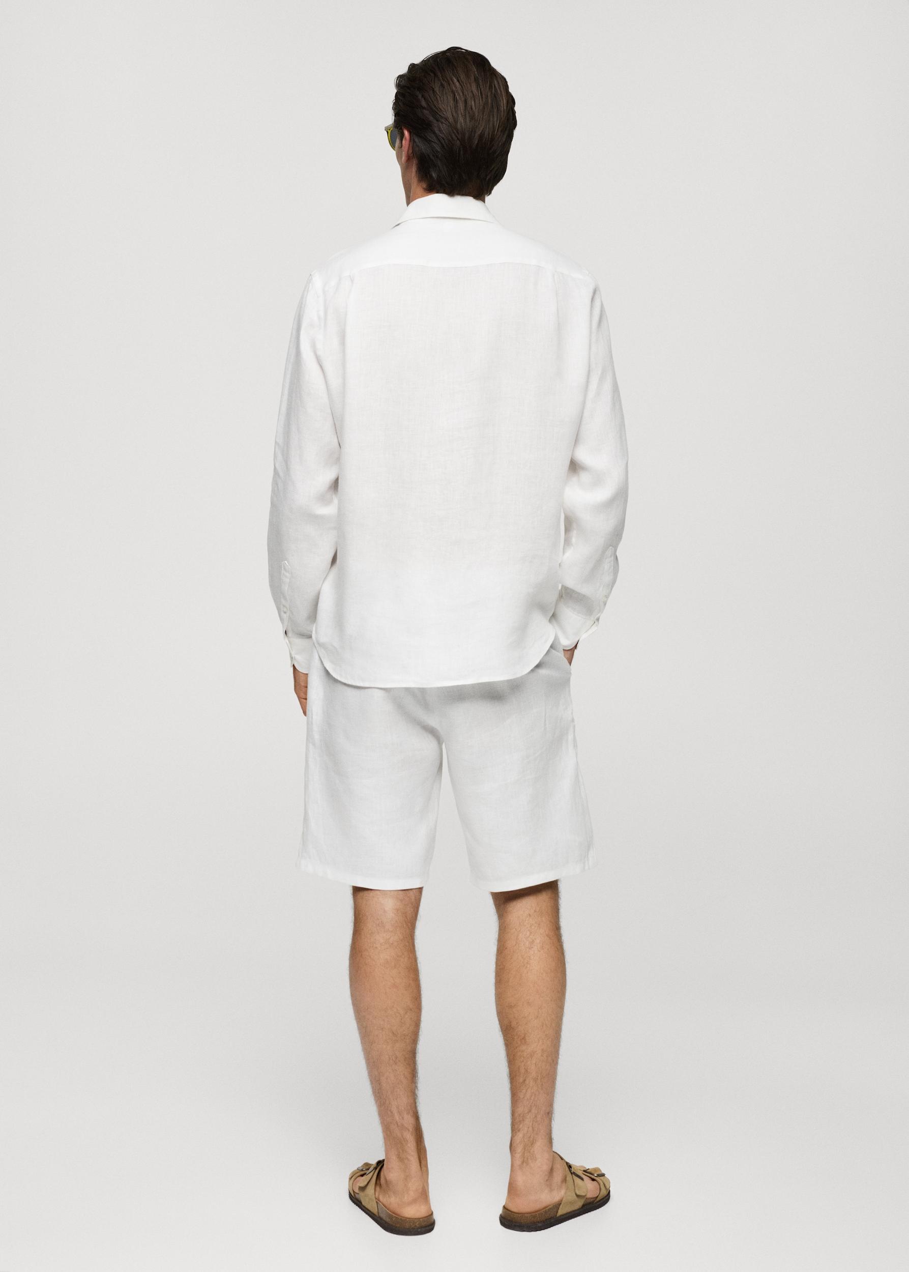 Classic fit 100% linen shirt - Men | MANGO USA Product Image