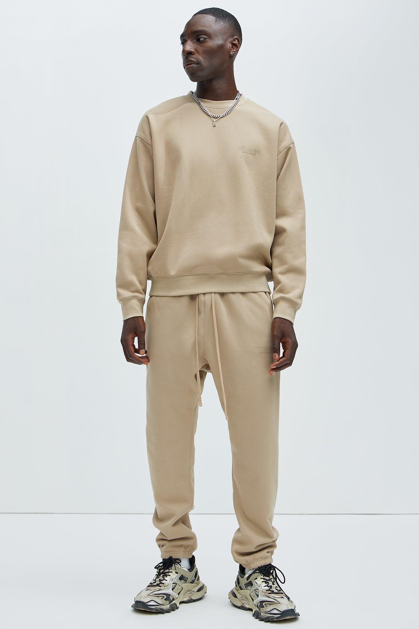 Tyson Novamen Oversized Sweatshirt - Taupe Product Image