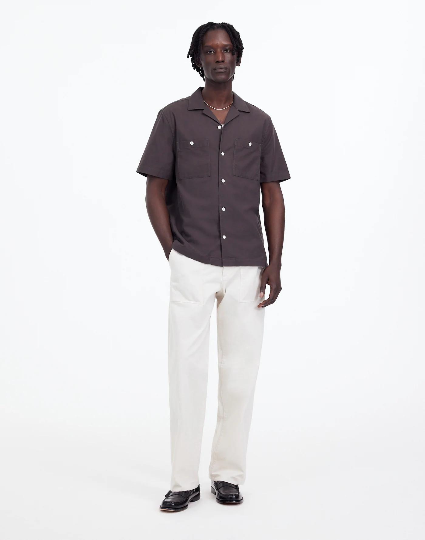 Camp Collar Short-Sleeve Shirt in Everyday Twill Product Image