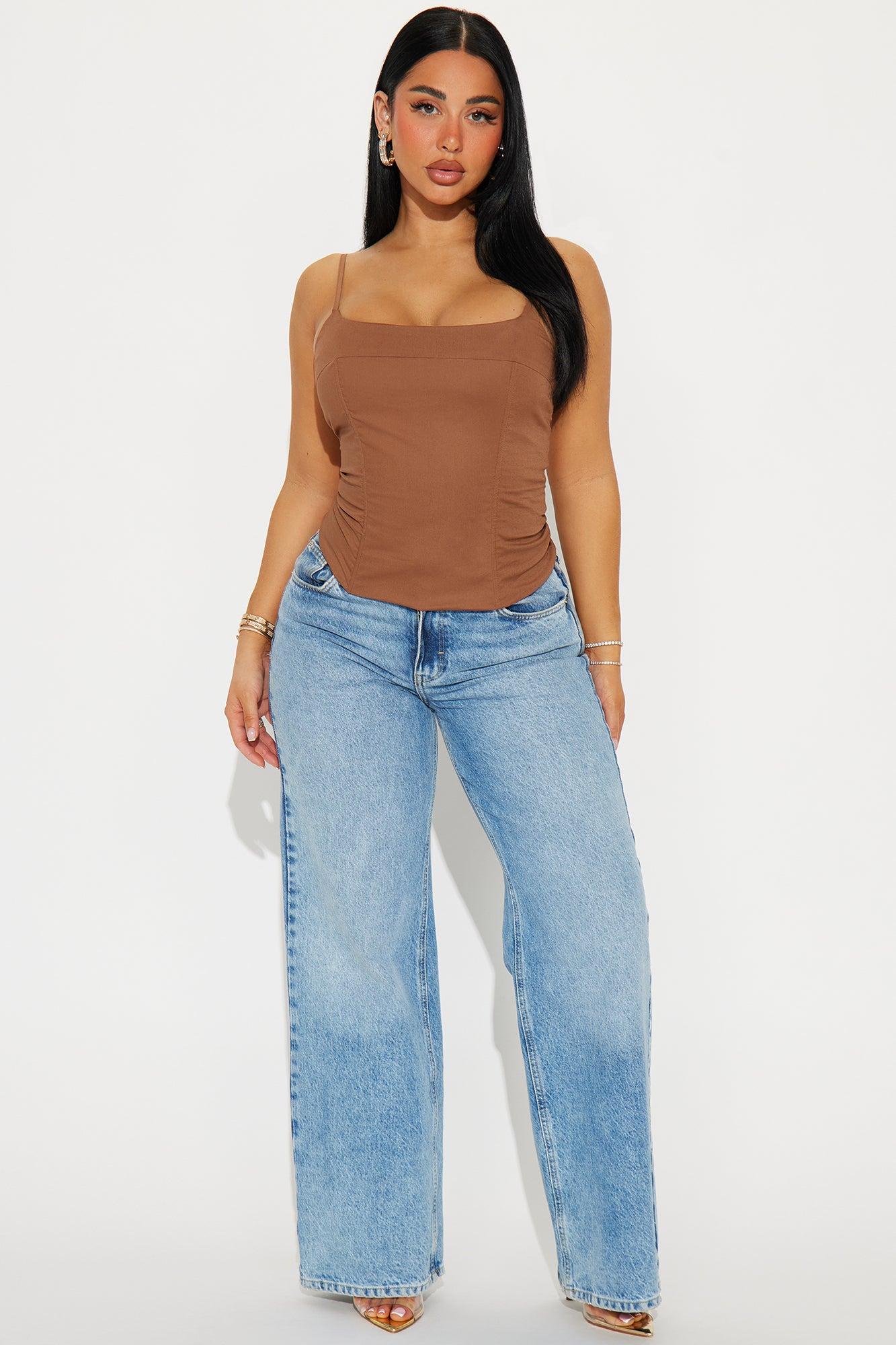 Addicted To Me Corset Top - Brown Product Image