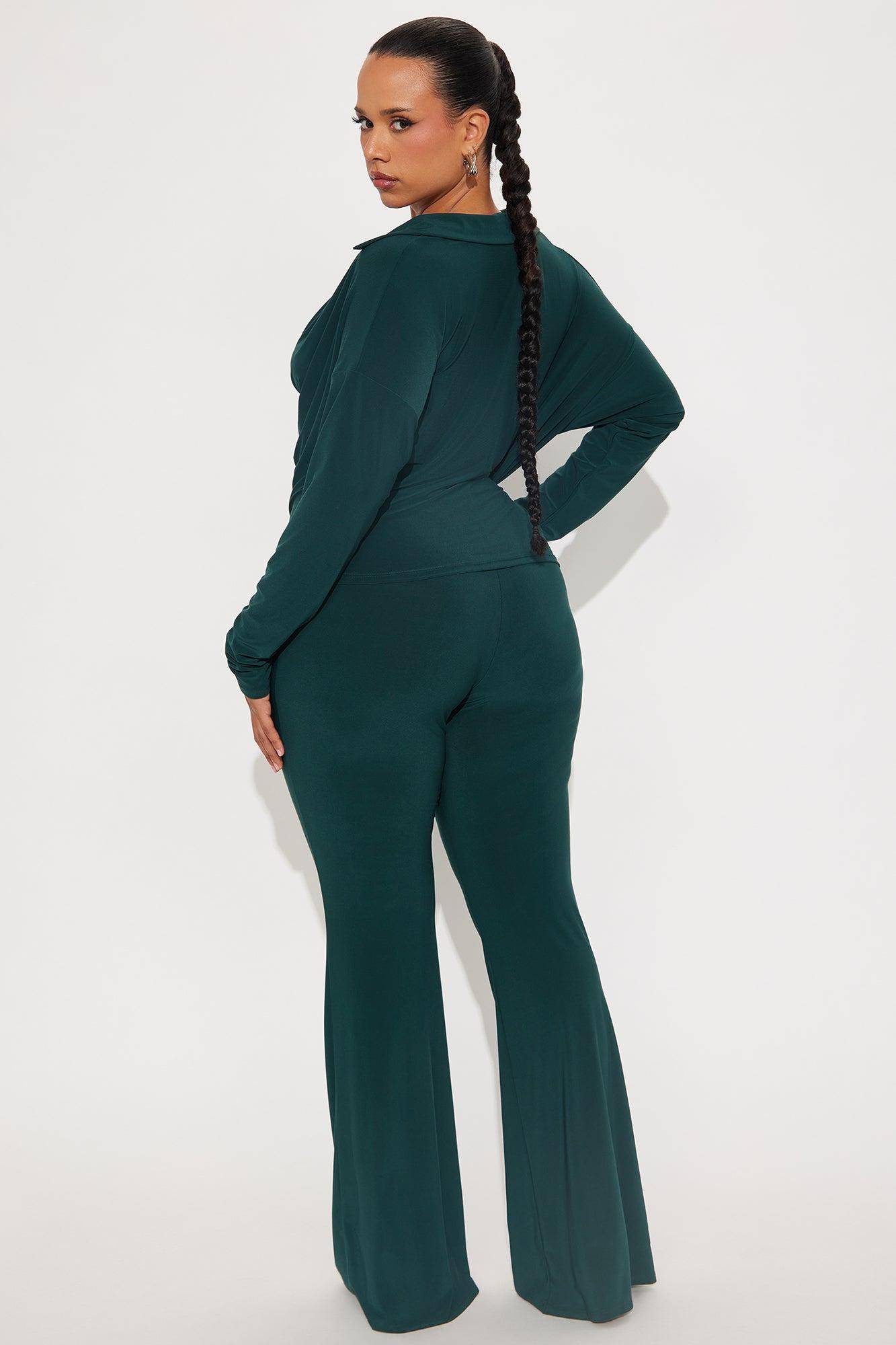Samantha Cowl Neck Pant Set - Hunter Female Product Image