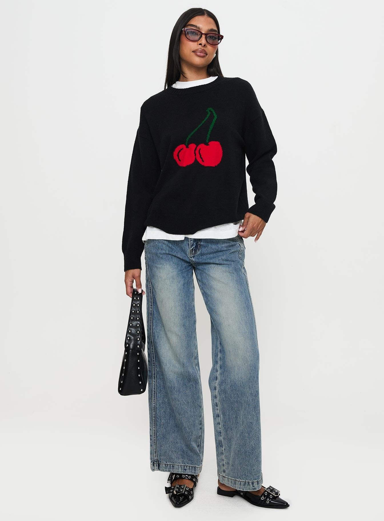 My Dear Knit Sweater Black Product Image