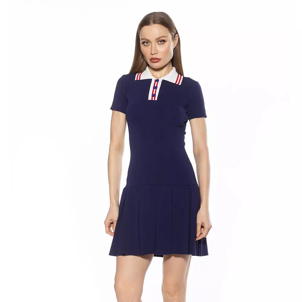 Women's ALEXIA ADMOR Rory Short Sleeve Fit & Flare Dress,  Product Image