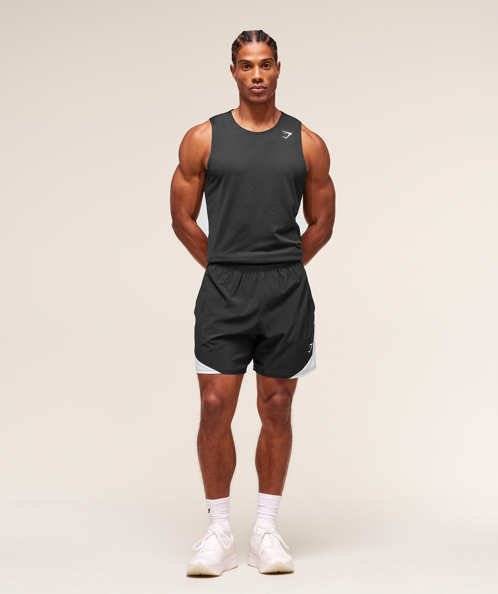 Gymshark Arrival Block 6" Shorts - Black Male Product Image