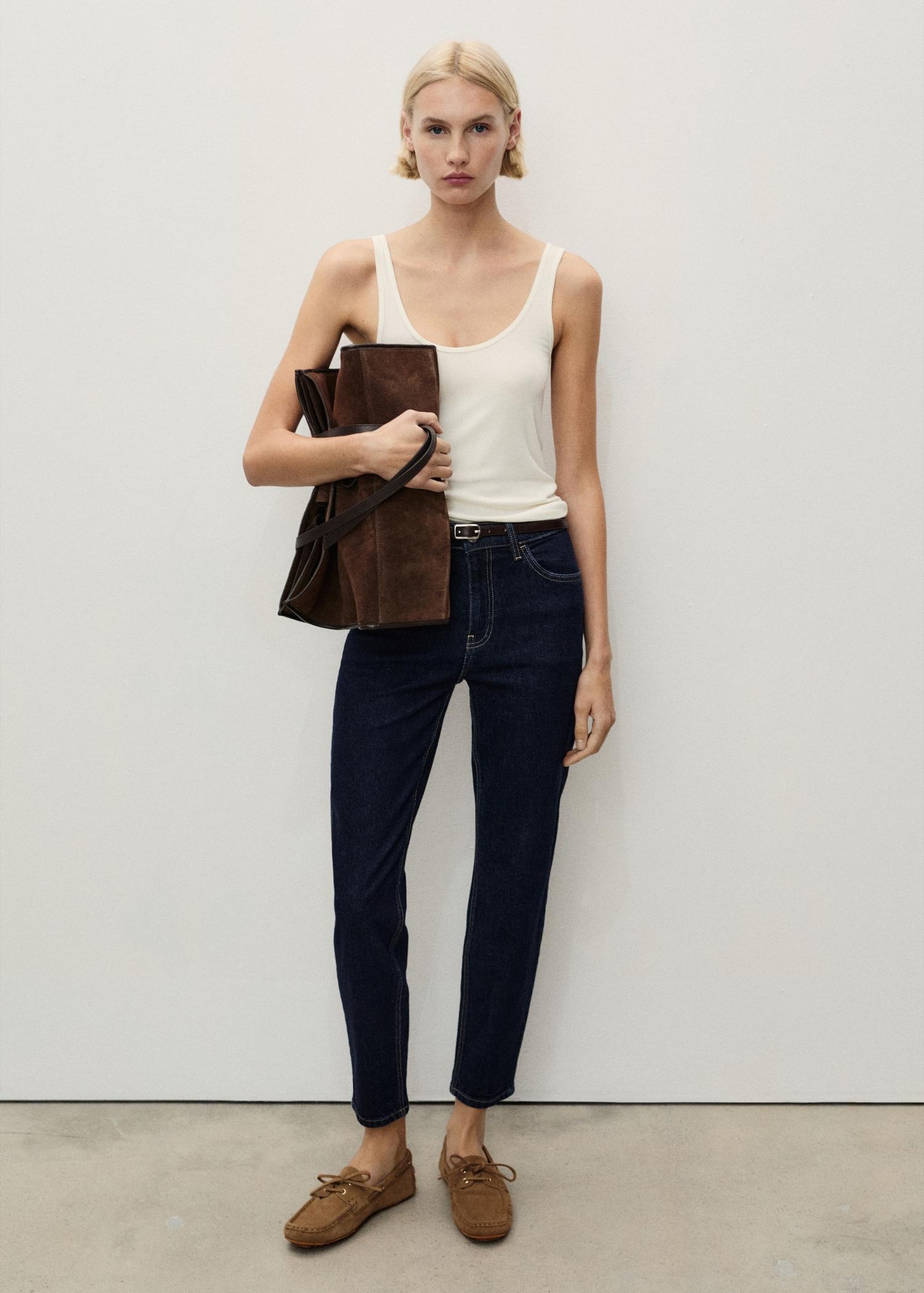 Newmom comfort high-rise jeans - Women | MANGO USA Product Image