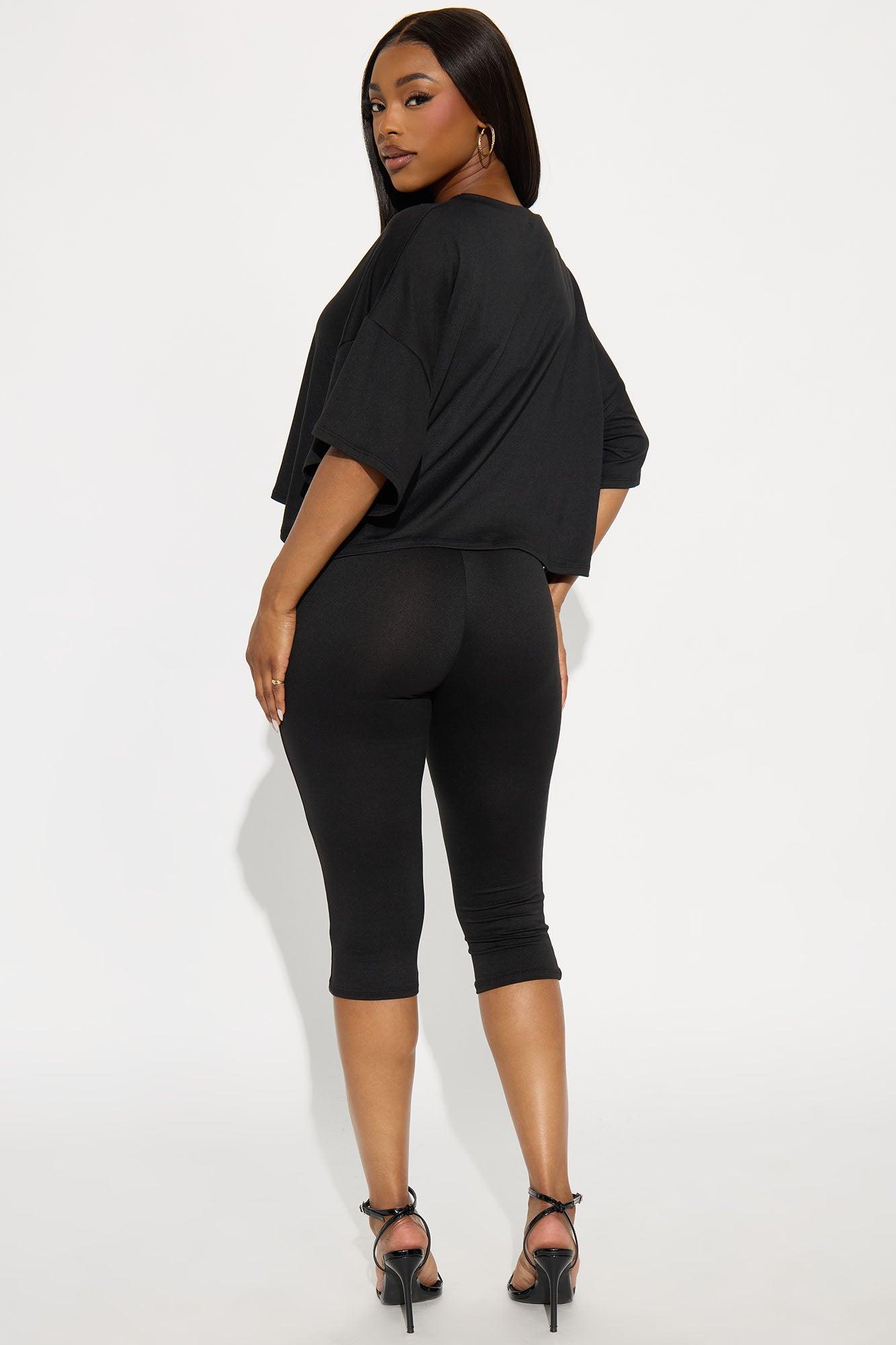 Morning Classes Capri Set - Black Female Product Image