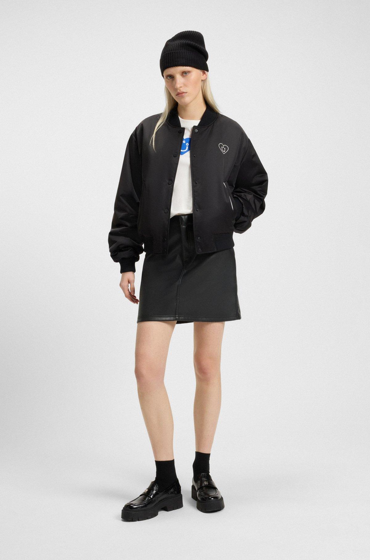 Mini skirt in faux leather Product Image