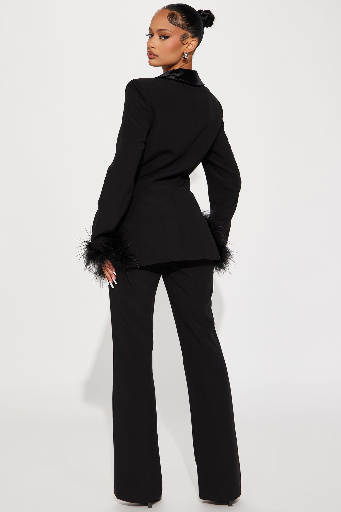 Classy Night Blazer Set - Black Product Image