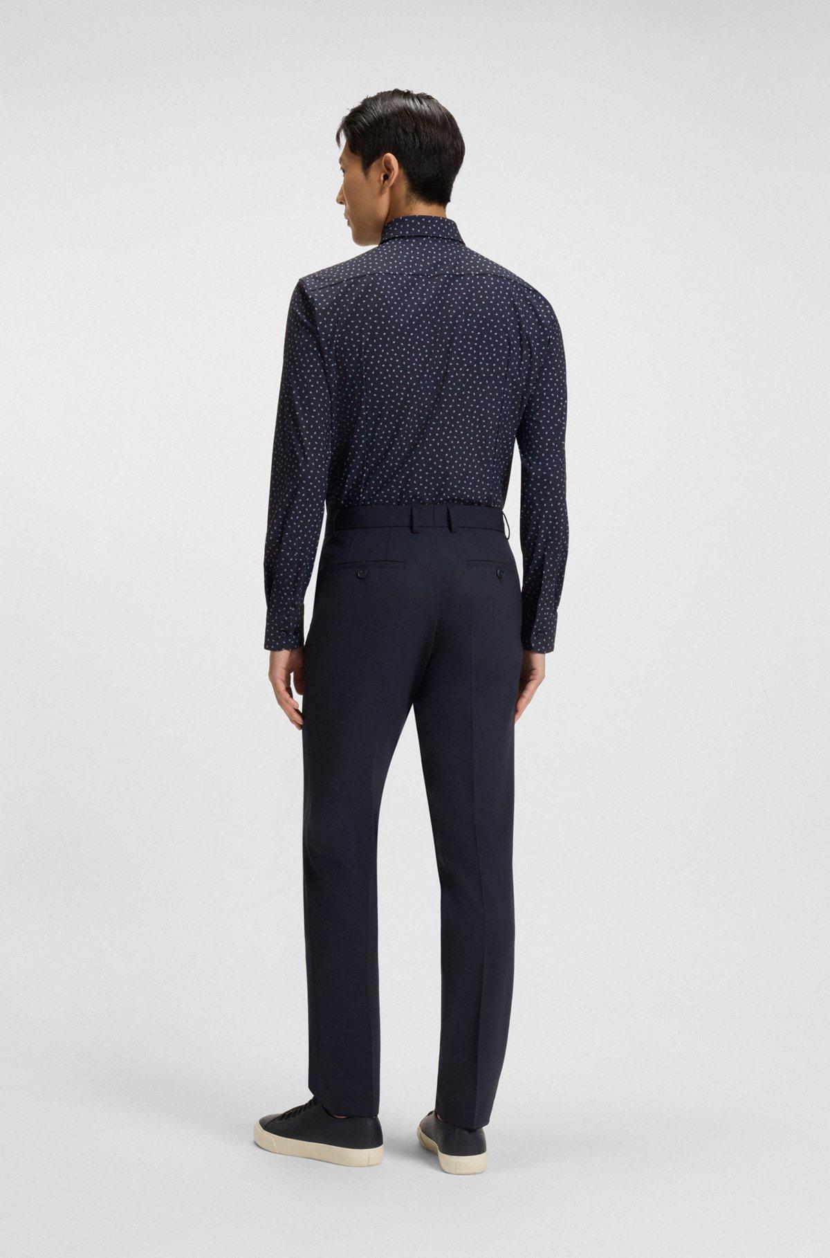 Slim-fit shirt in printed performance-stretch jersey Product Image