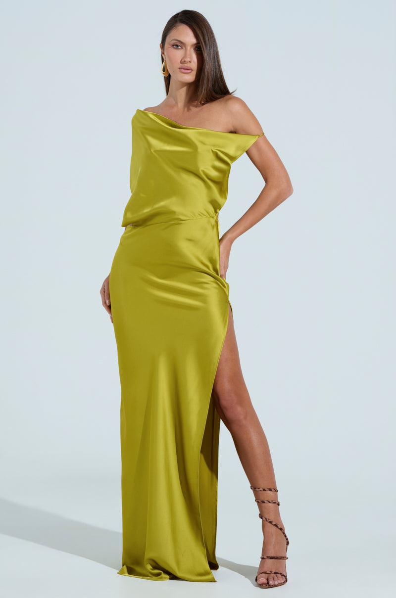 ISLA SATIN MAXI DRESS Product Image
