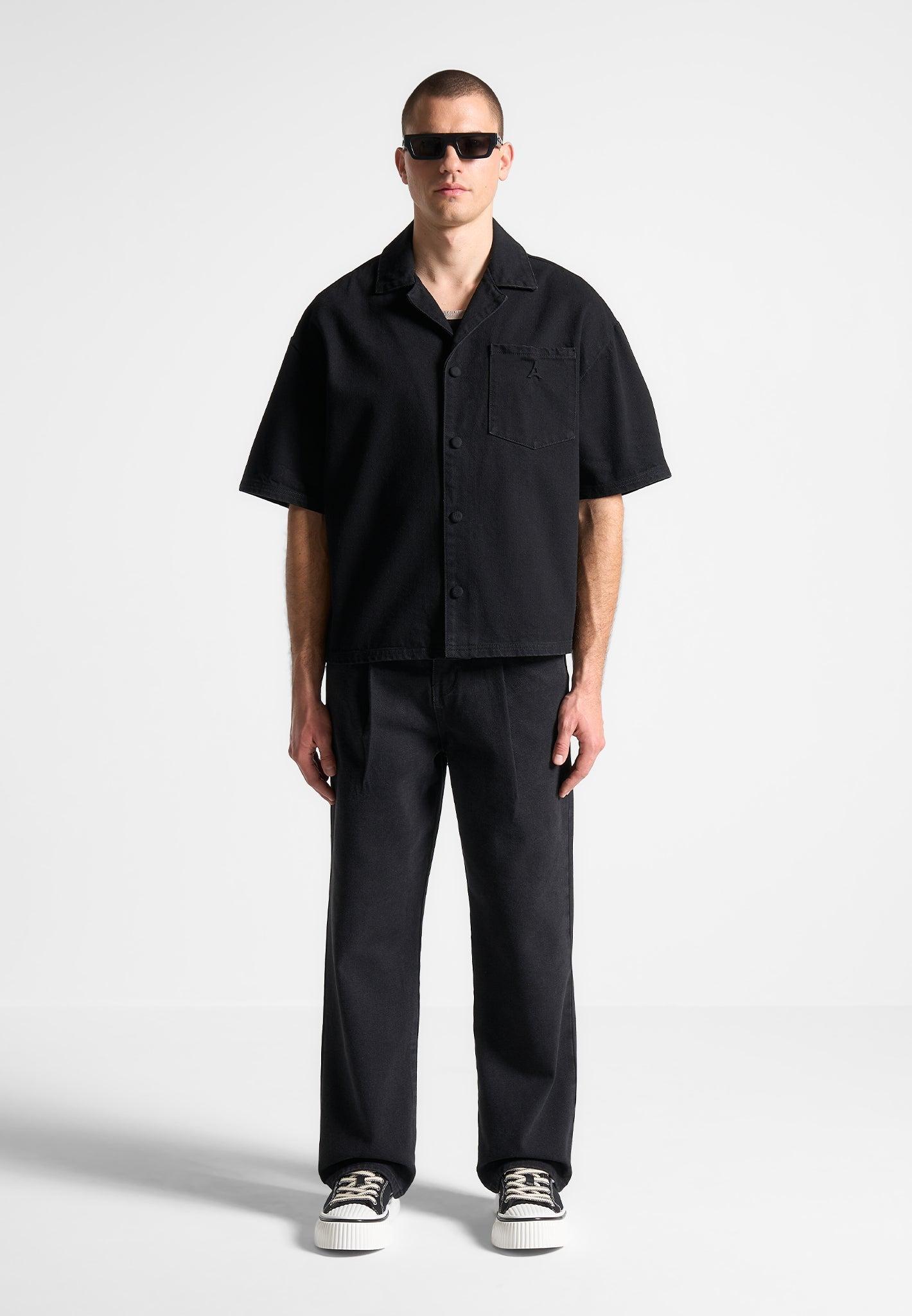 Arnault - Pleated Jeans - Washed Black Male Product Image
