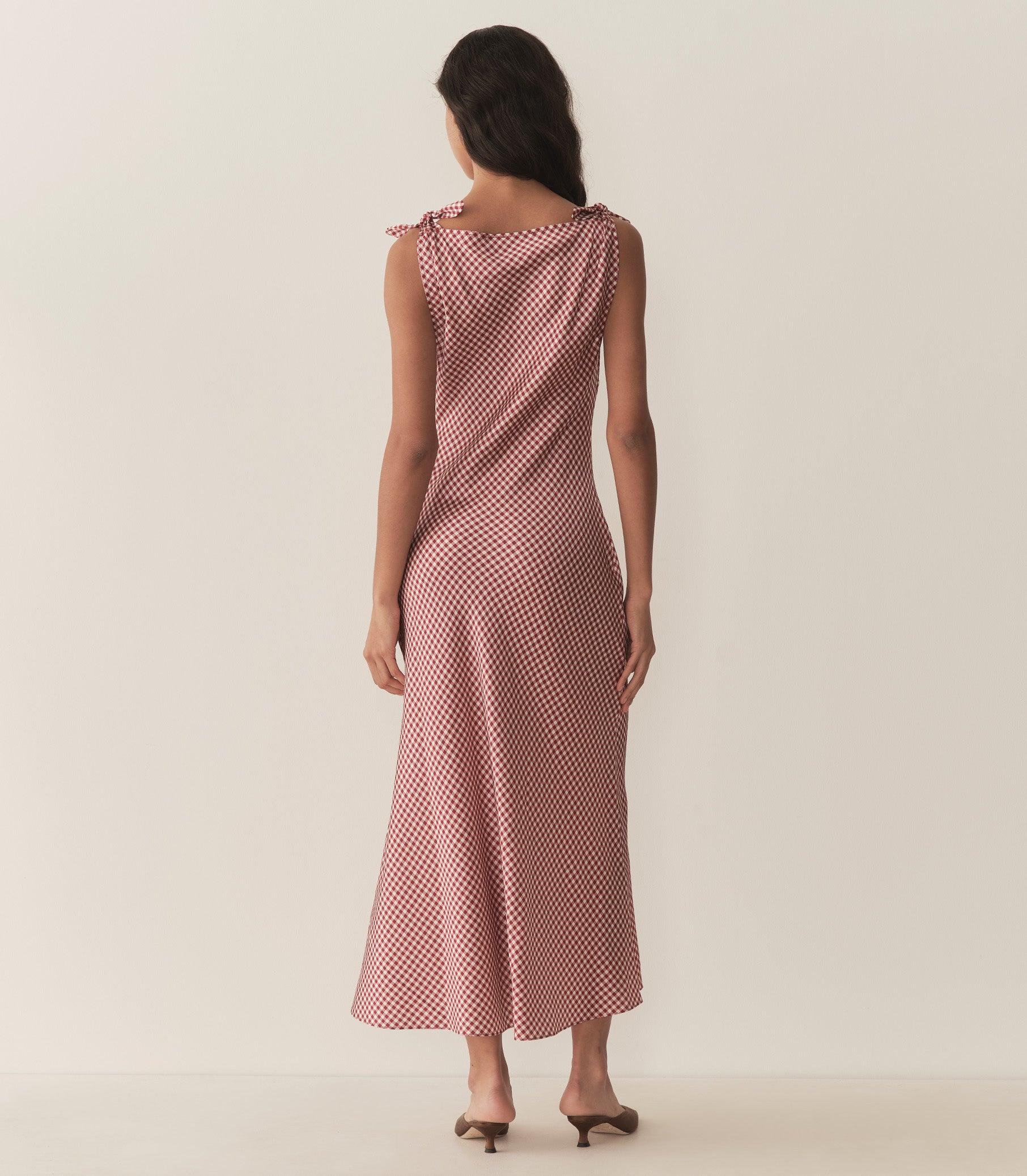 MARISELLE DRESS -- MULBERRY VALENCIA GINGHAM Product Image