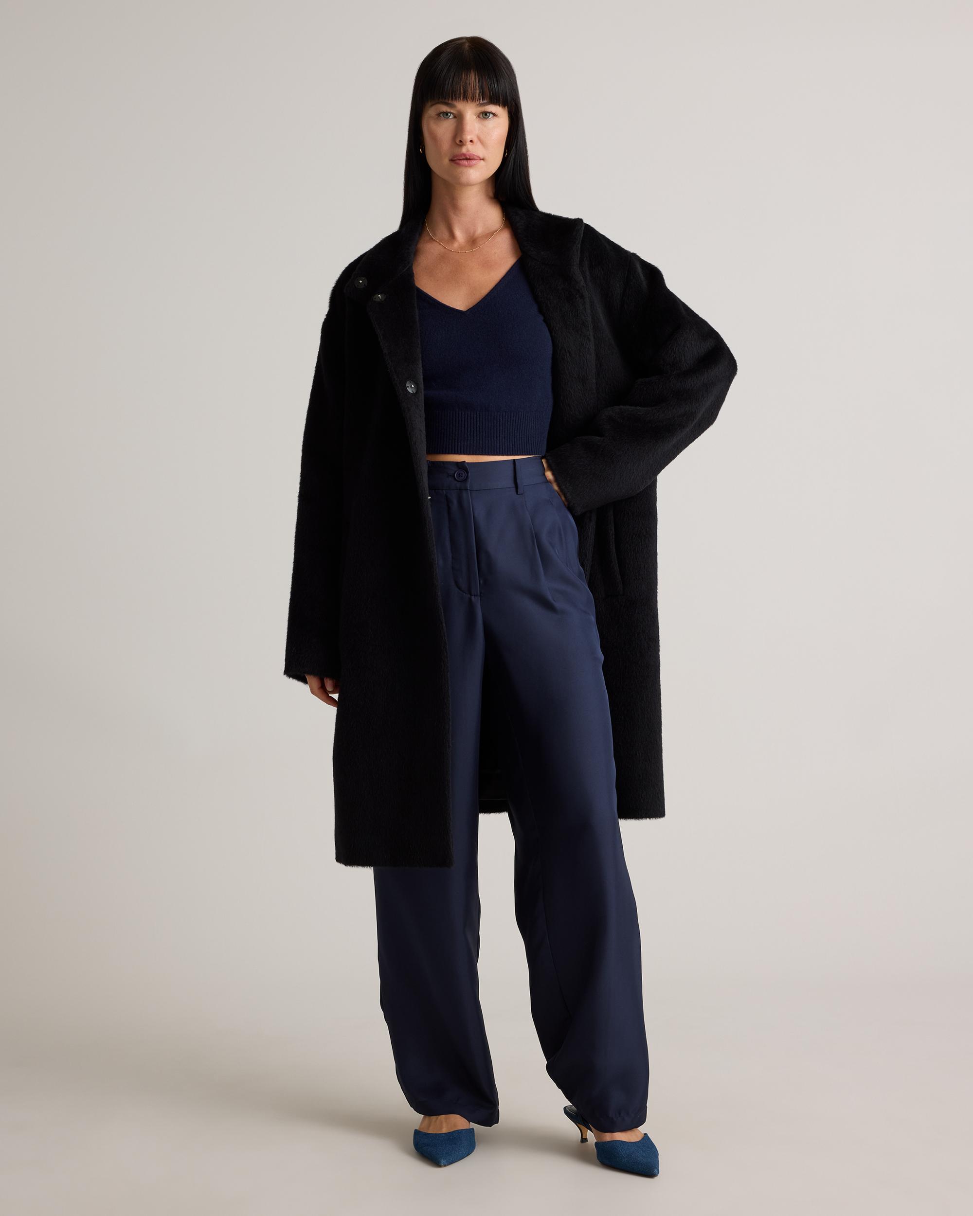 Quince | Women's Alpaca-Wool Stand Collar Coat Product Image