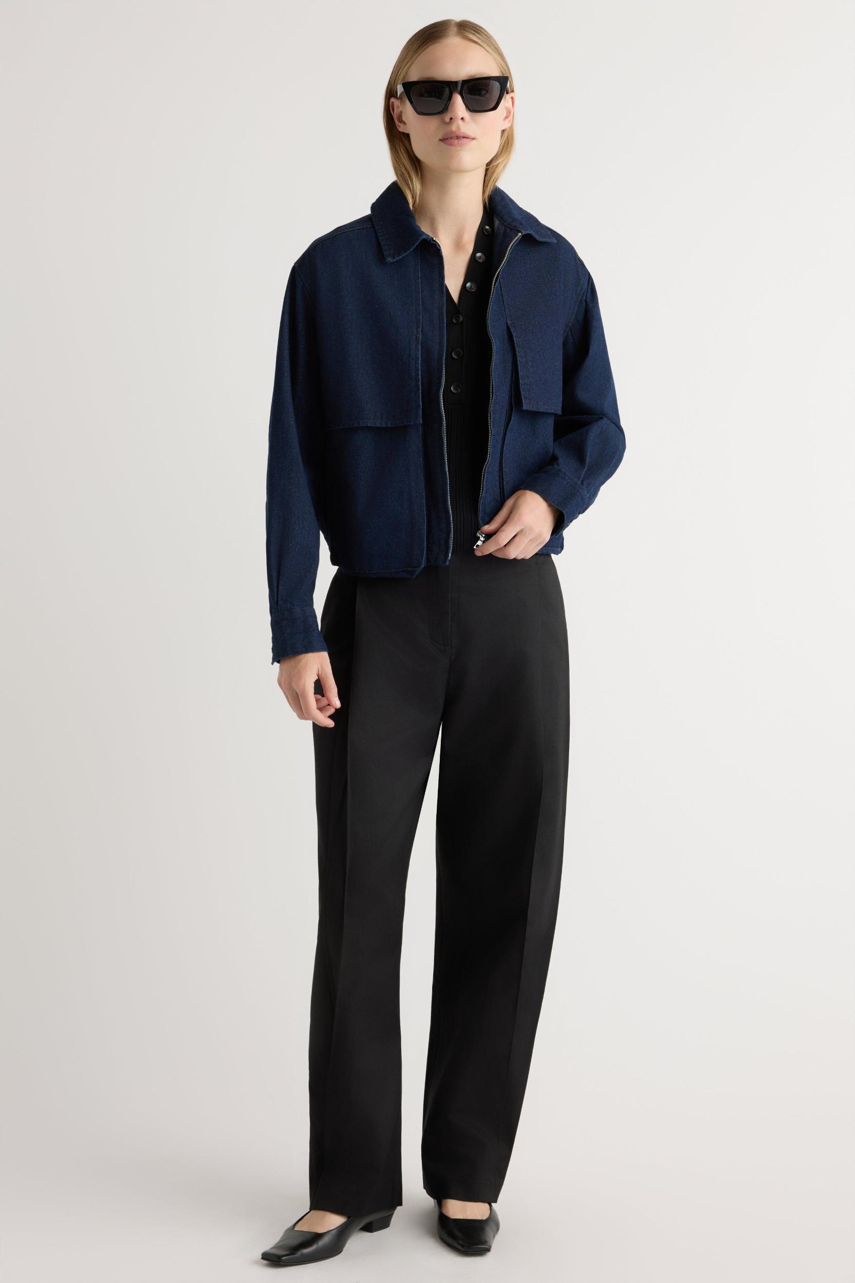 Cooper Denim Bomber Jacket Product Image