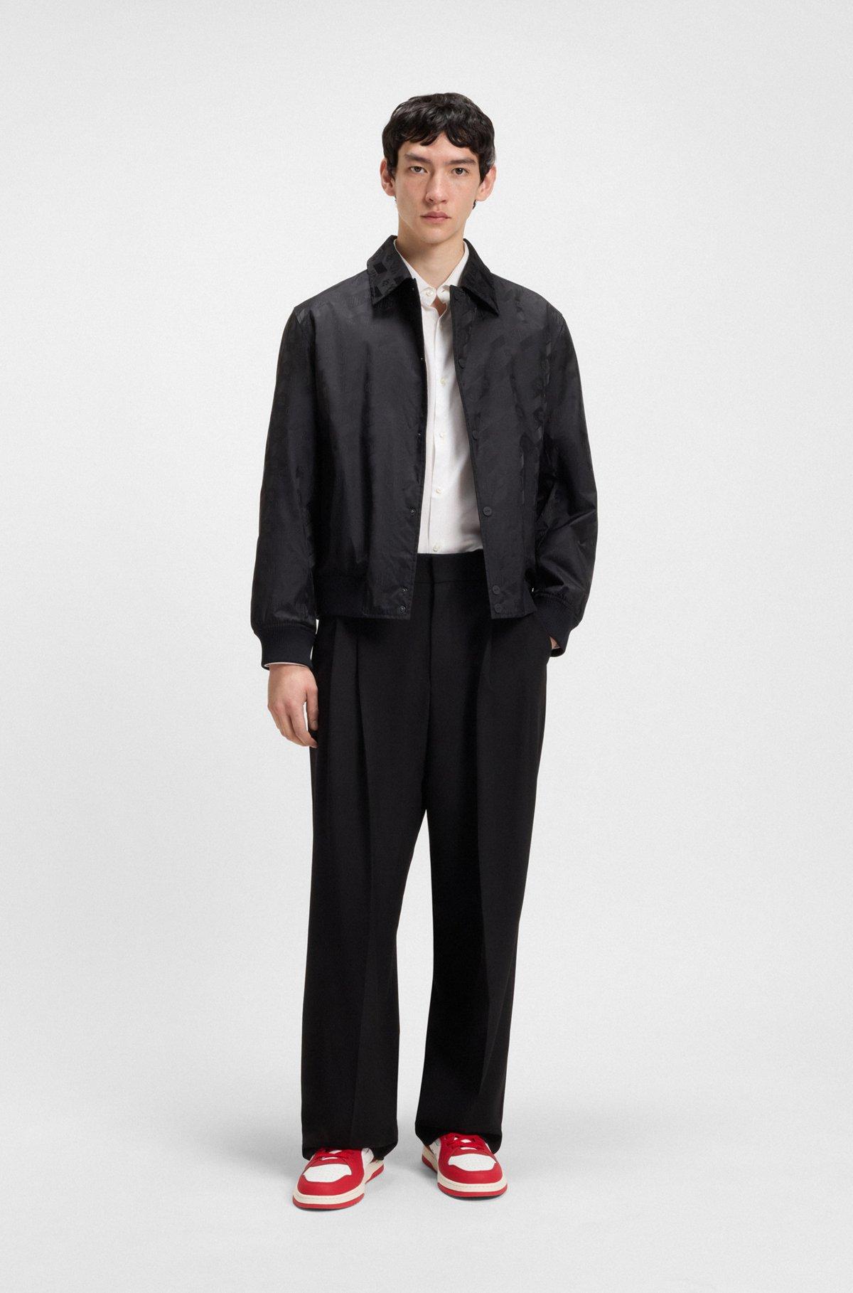 Low-top trainers with faux leather Product Image