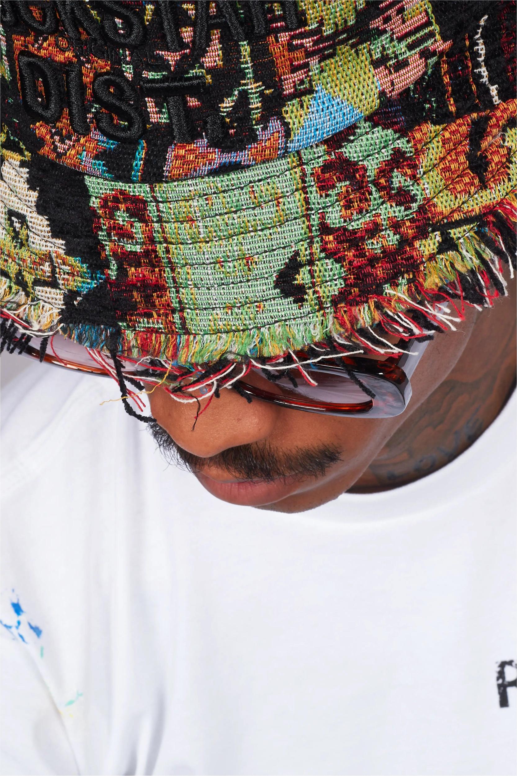 Ayami Green Tapestry Bucket Hat Male Product Image