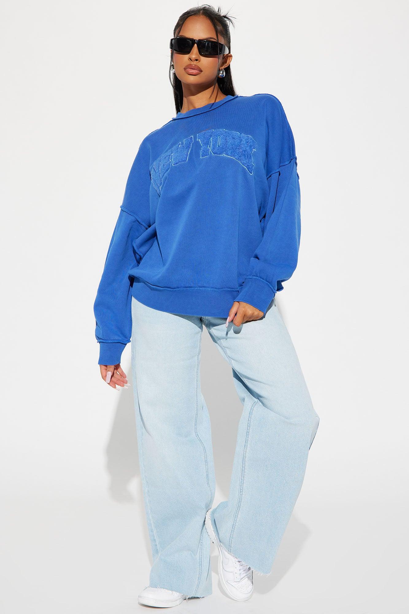 New York Washed Sweatshirt - Royal Product Image