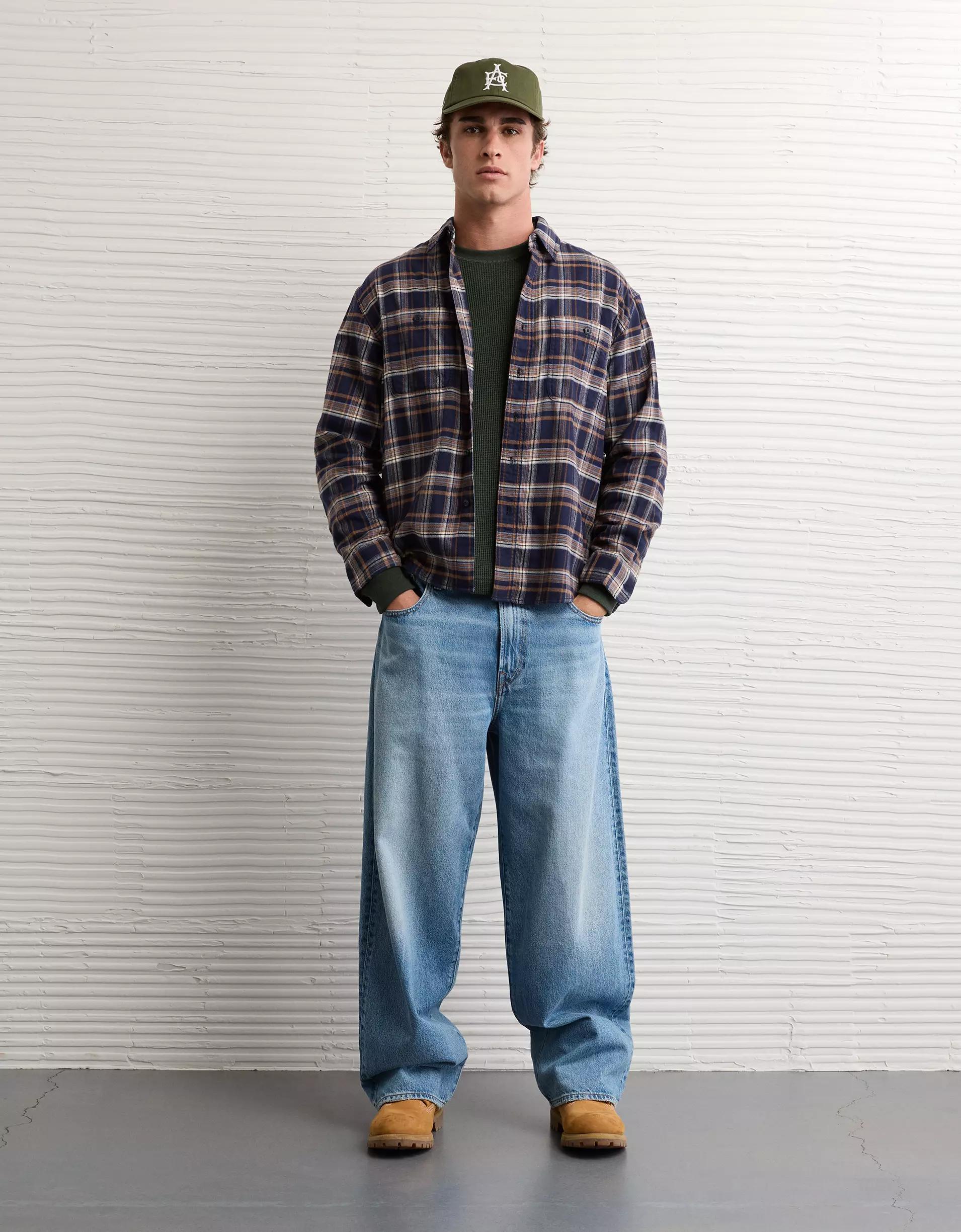 AE Relaxed Fit Everyday Flannel Shirt Product Image