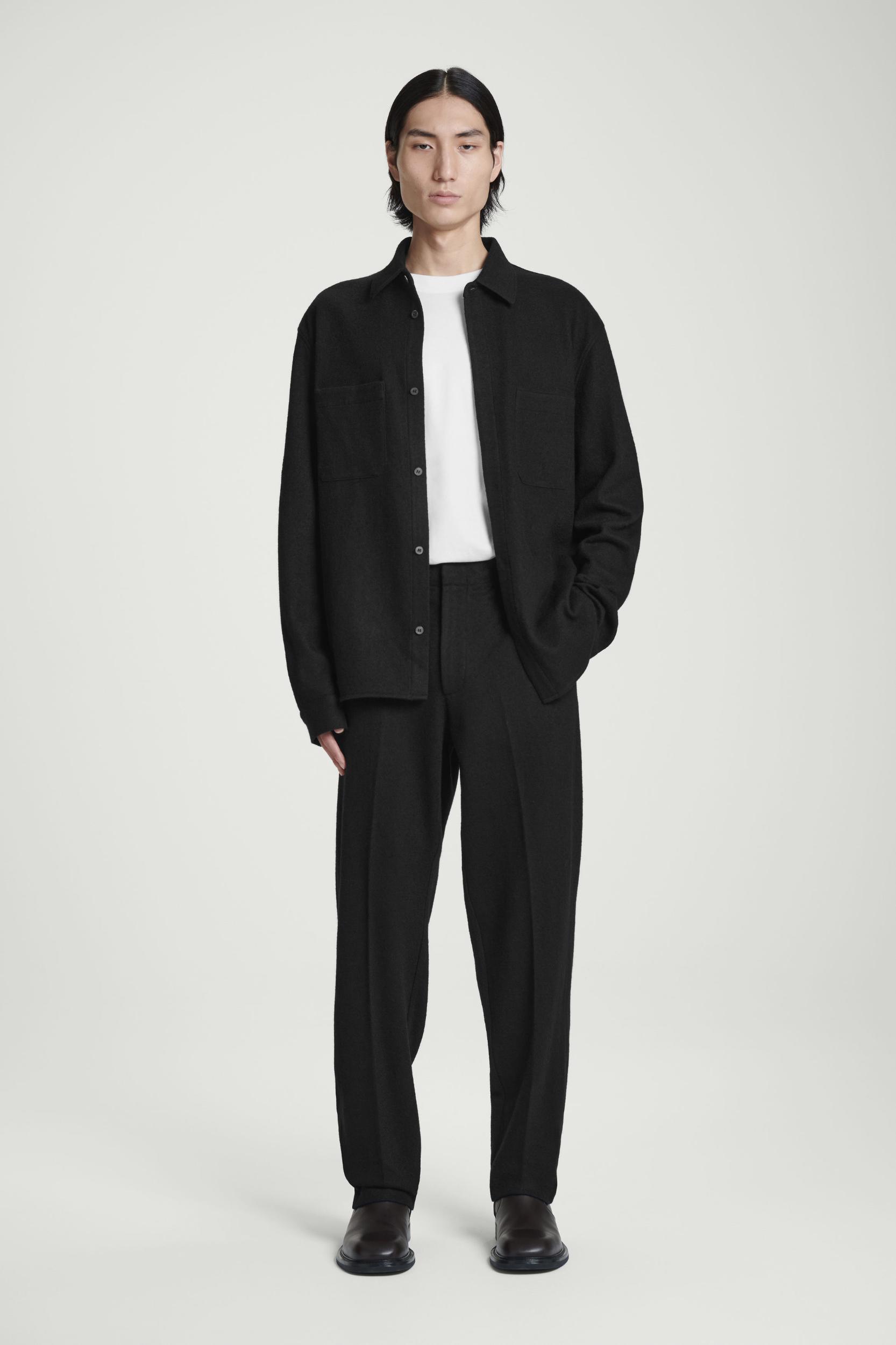 RELAXED BOILED-WOOL OVERSHIRT Product Image