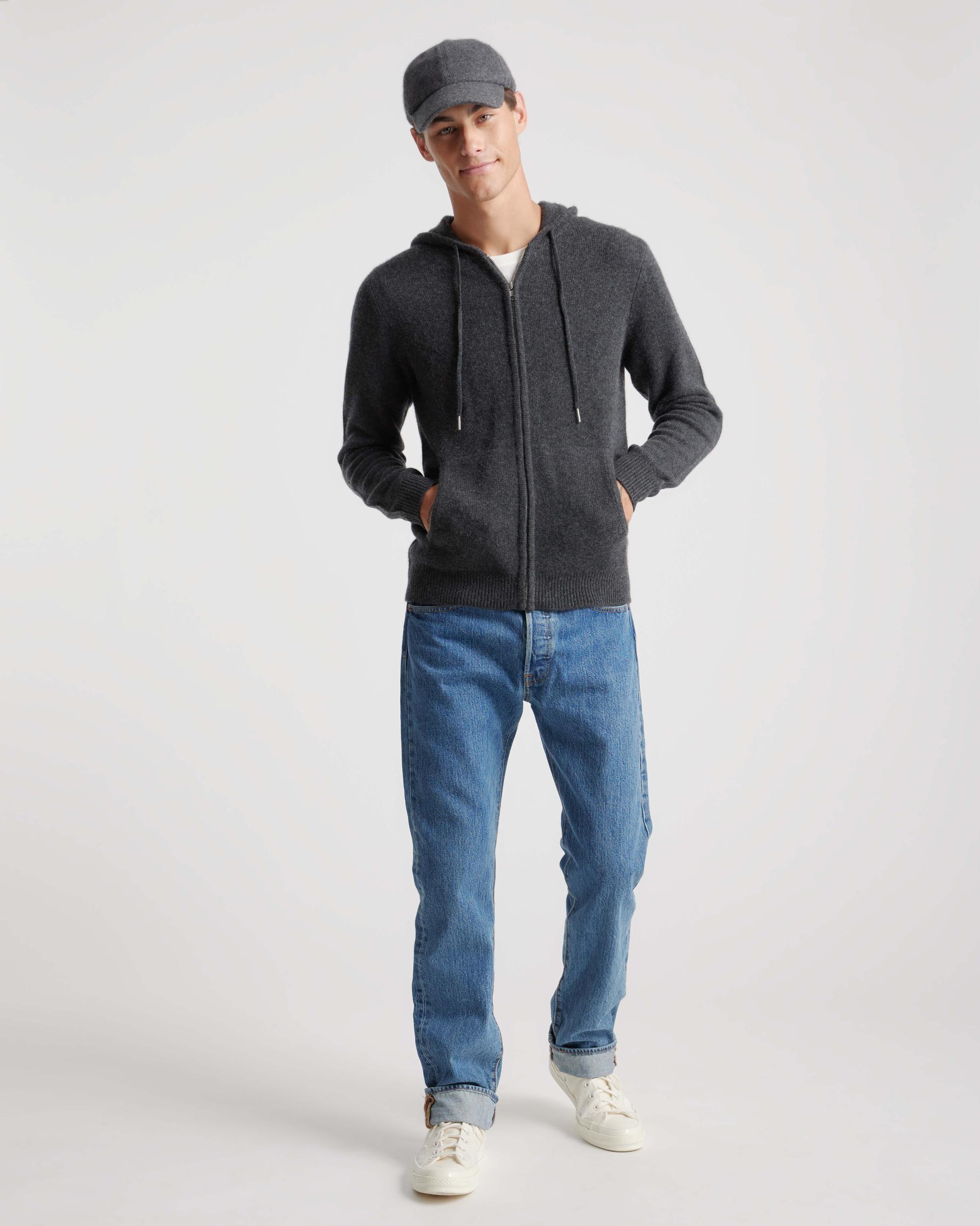 Quince | Men's Mongolian Cashmere Full-Zip Hoodie Product Image