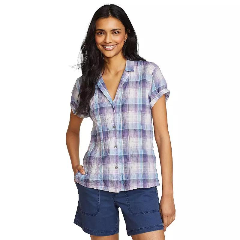 Women's Eddie Bauer Short Sleeve Packable Camp Shirt,  Product Image