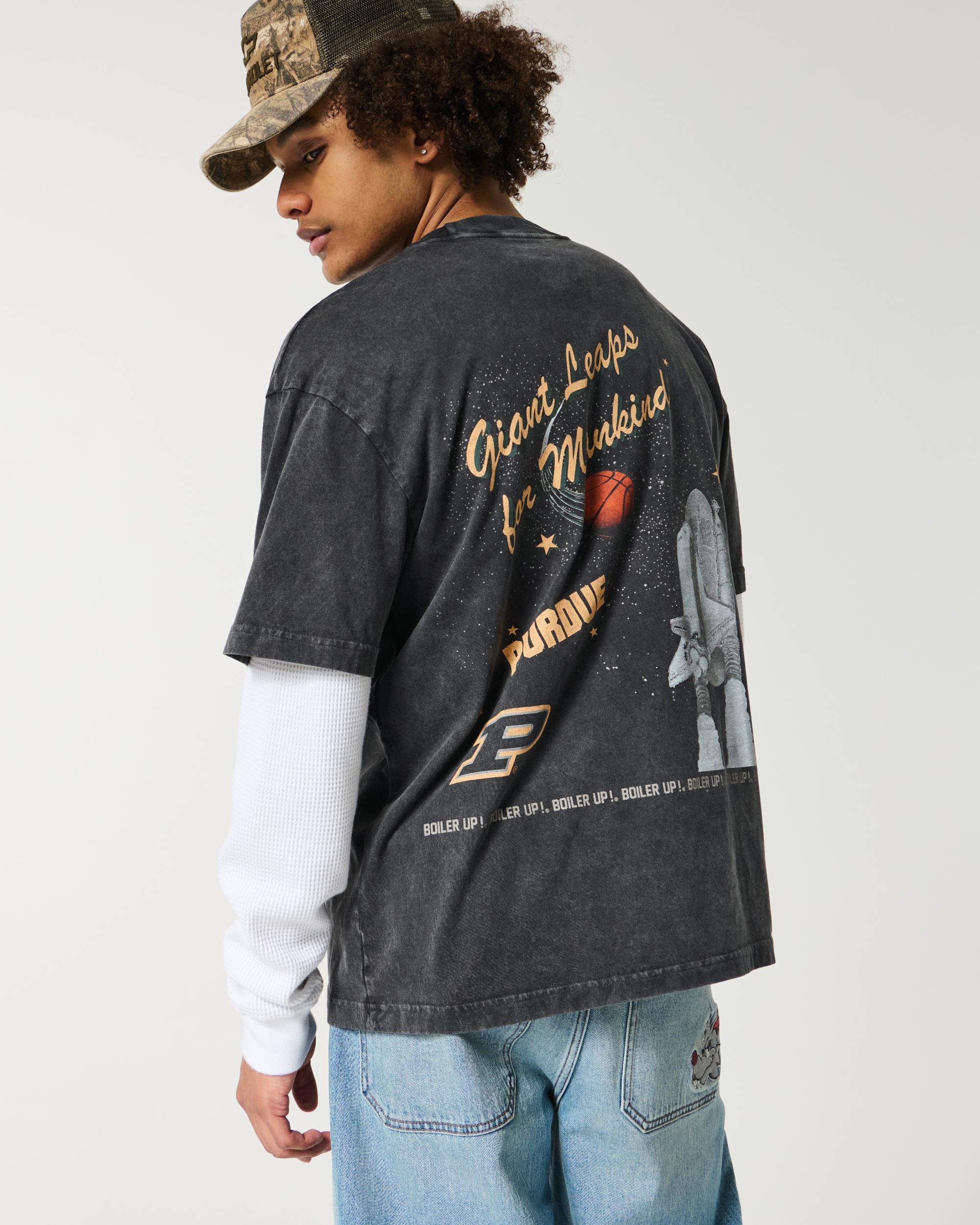 Boxy Purdue University Graphic Tee Product Image