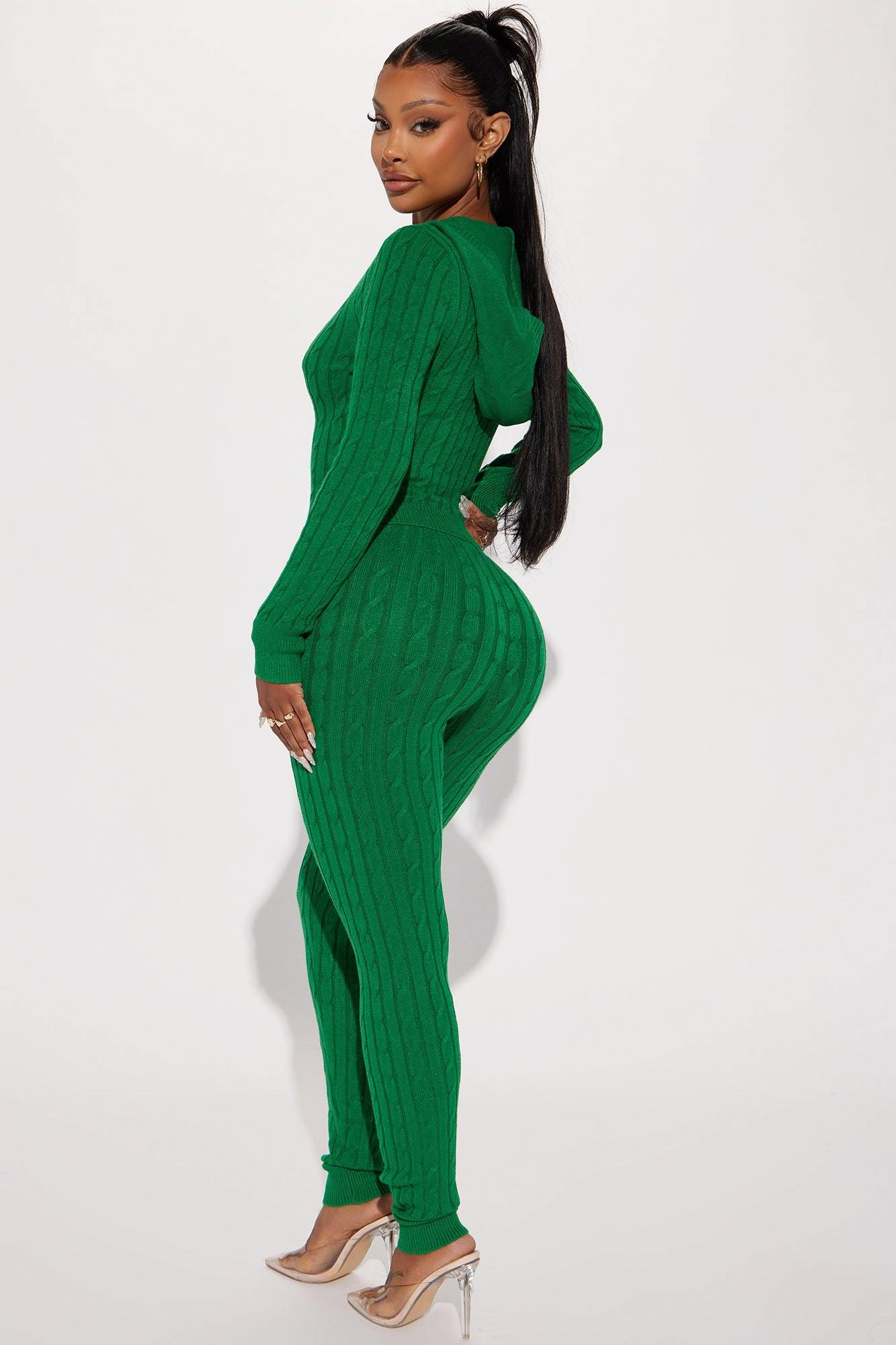 Rylee Sweater Legging Set - Kelly Green Female Product Image