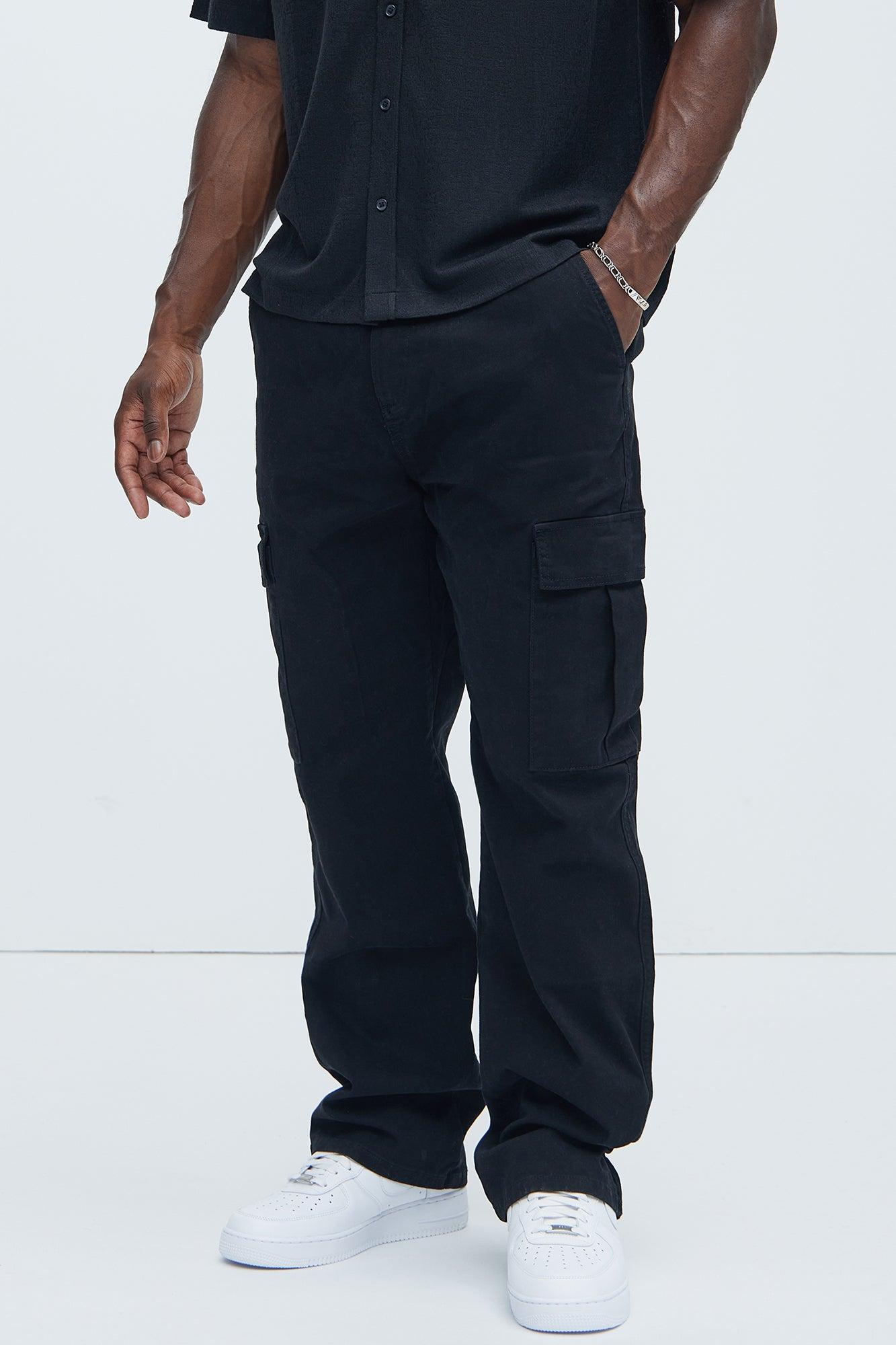 Kyle Straight Cargo Pants - Black Product Image