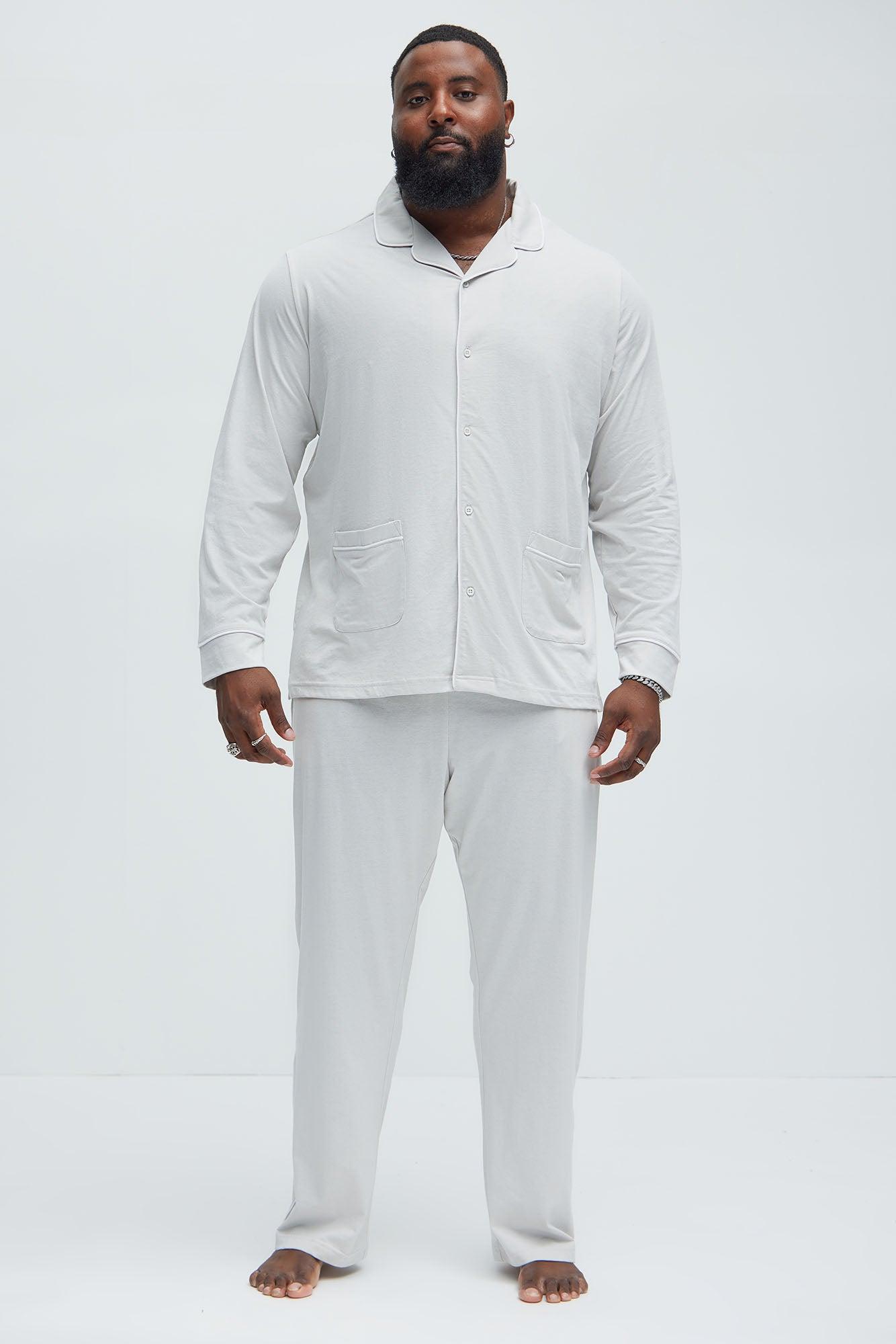 Modern Relaxed Pajama Long Sleeve - Grey Product Image