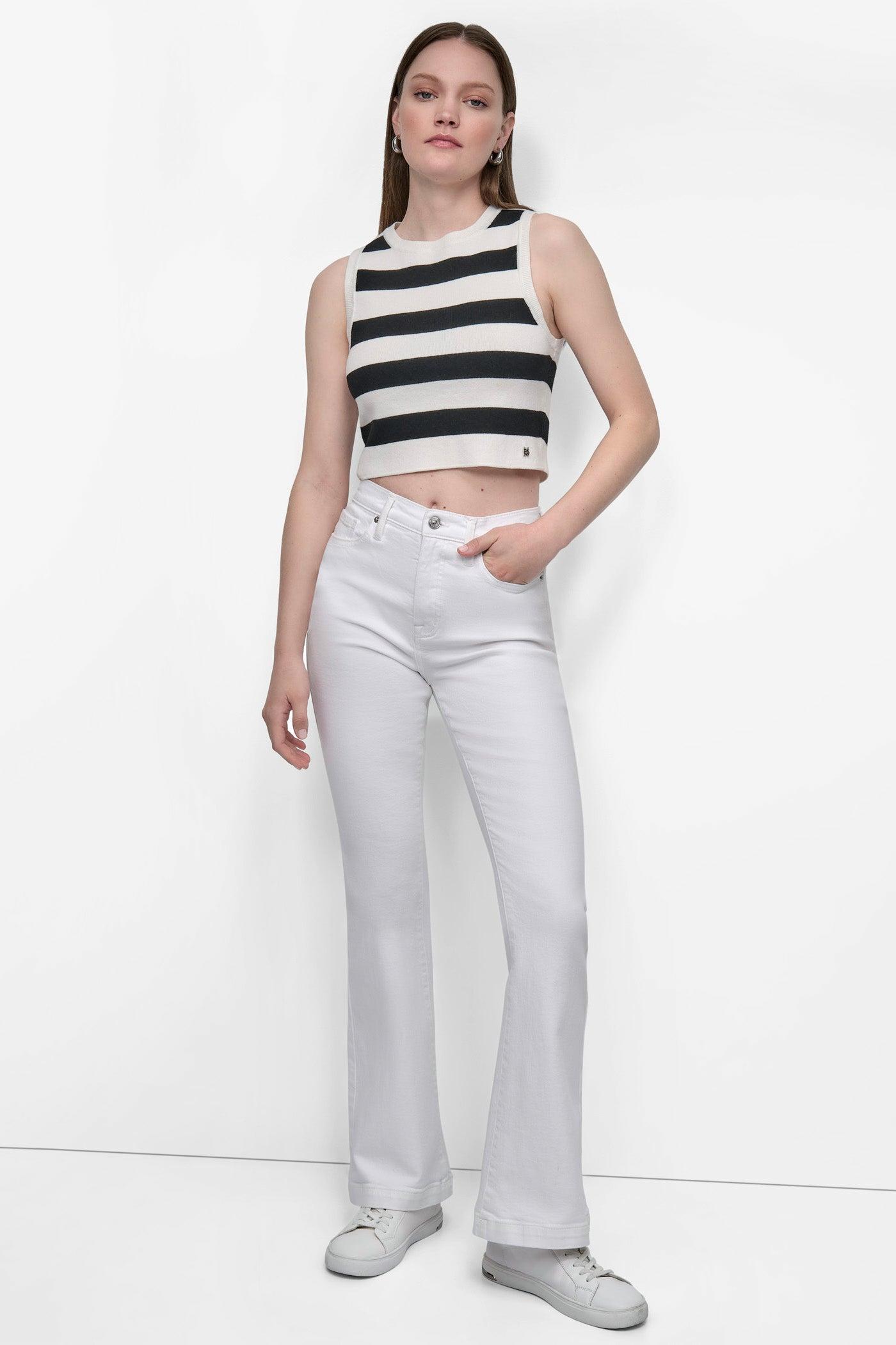 CROPPED JACQUARD SWEATER Product Image