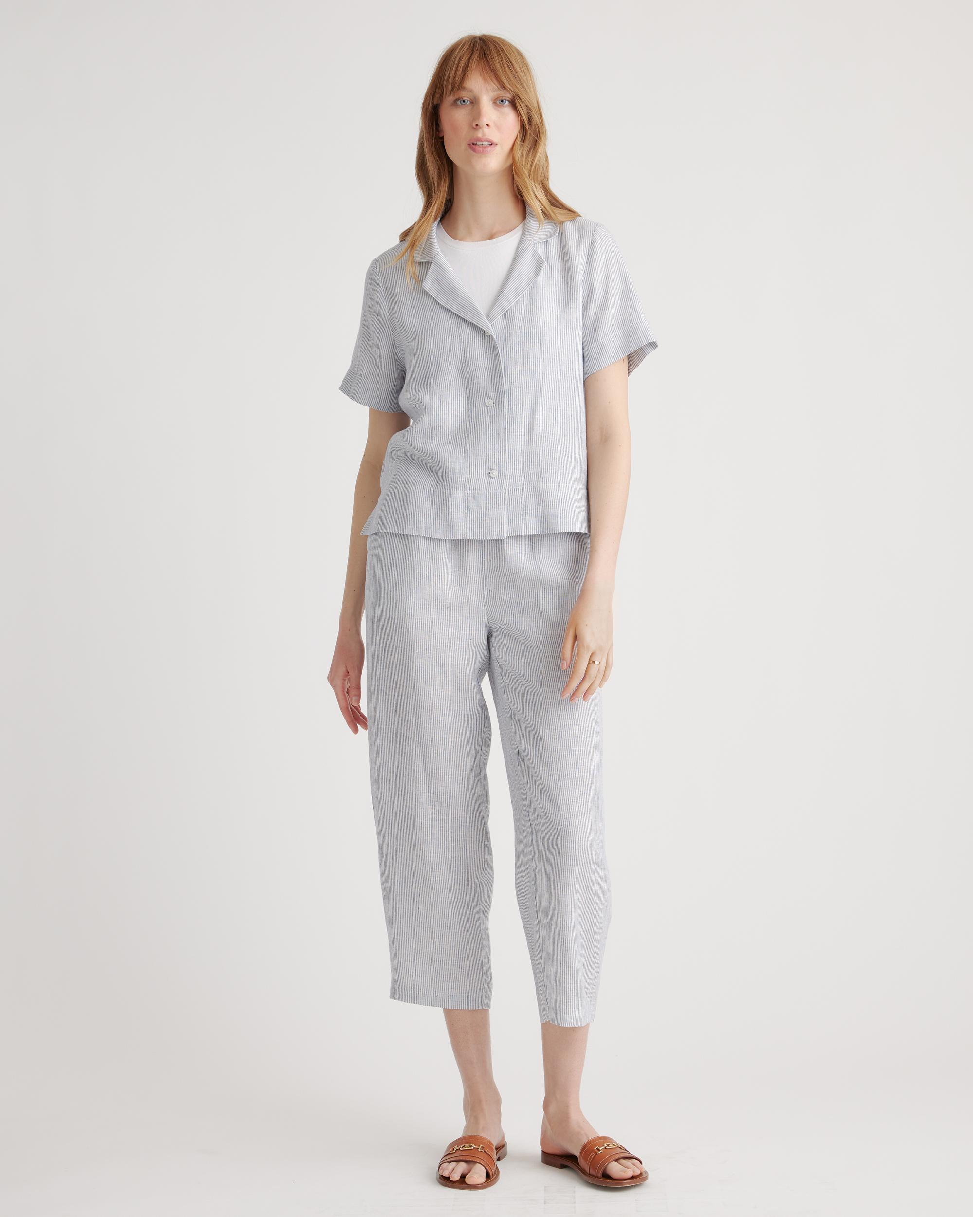 Quince | Women's 100% European Linen Short Sleeve Shirt Size XS Product Image