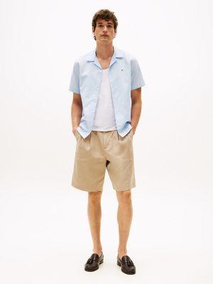 Regular Fit Linen-Blend Camp Shirt Product Image